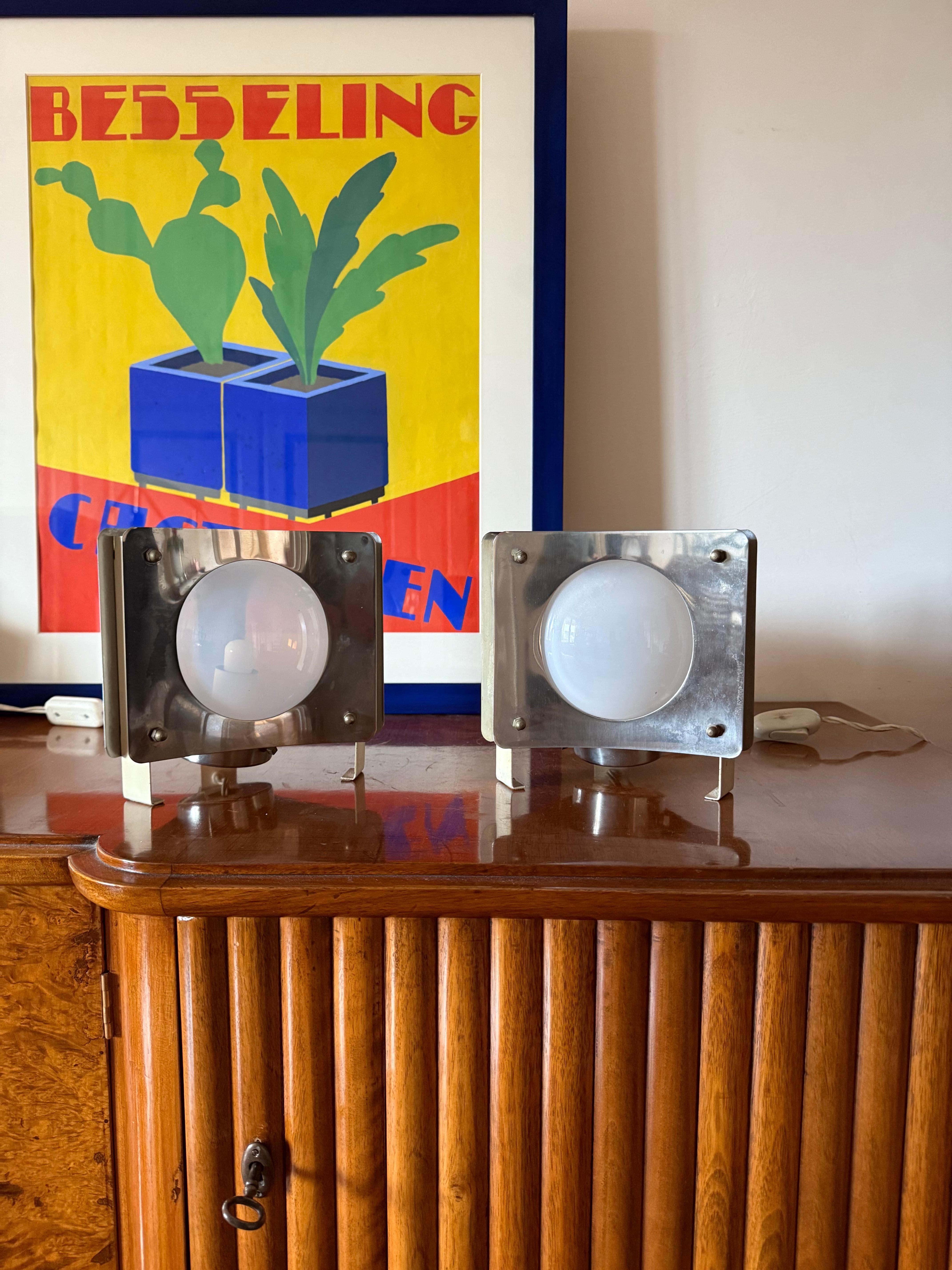 A Space age 2er Set Tischlampe, Italien 1970er (Space Age) im Angebot