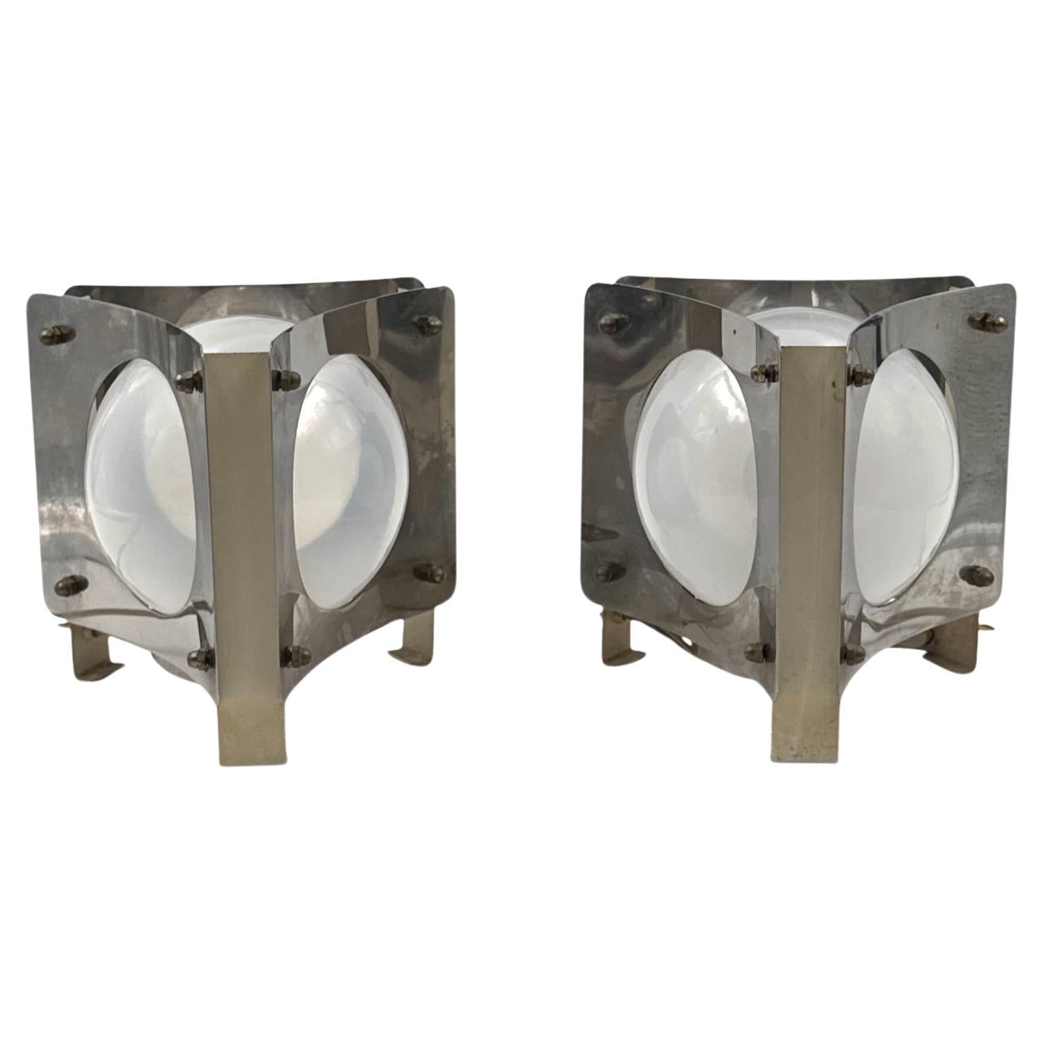 Space age set of 2 table Lamp, Italy 1970s