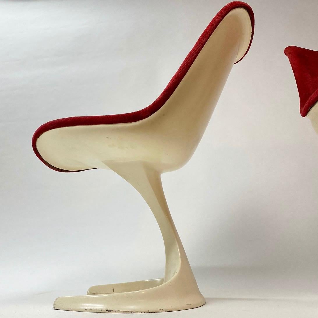 Ensemble de deux chaises de salle à manger ou fauteuils de l'ère spatiale fabriqués en Espagne, 1970 en vente 5