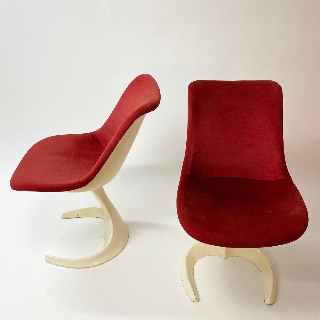 Late 20th Century Space Age Set of Two Dinning or Easy Chairs Made in Spain, 1970s For Sale