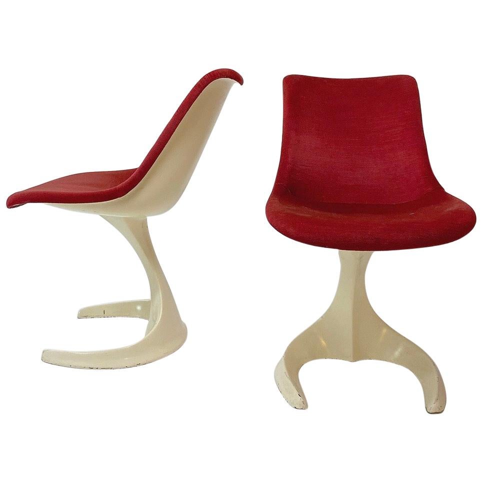 Space Age Set of Two Dinning or Easy Chairs Made in Spain, 1970s For Sale