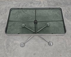 Space Age Side Table done in chrome and tinted glass by Allegri Parma