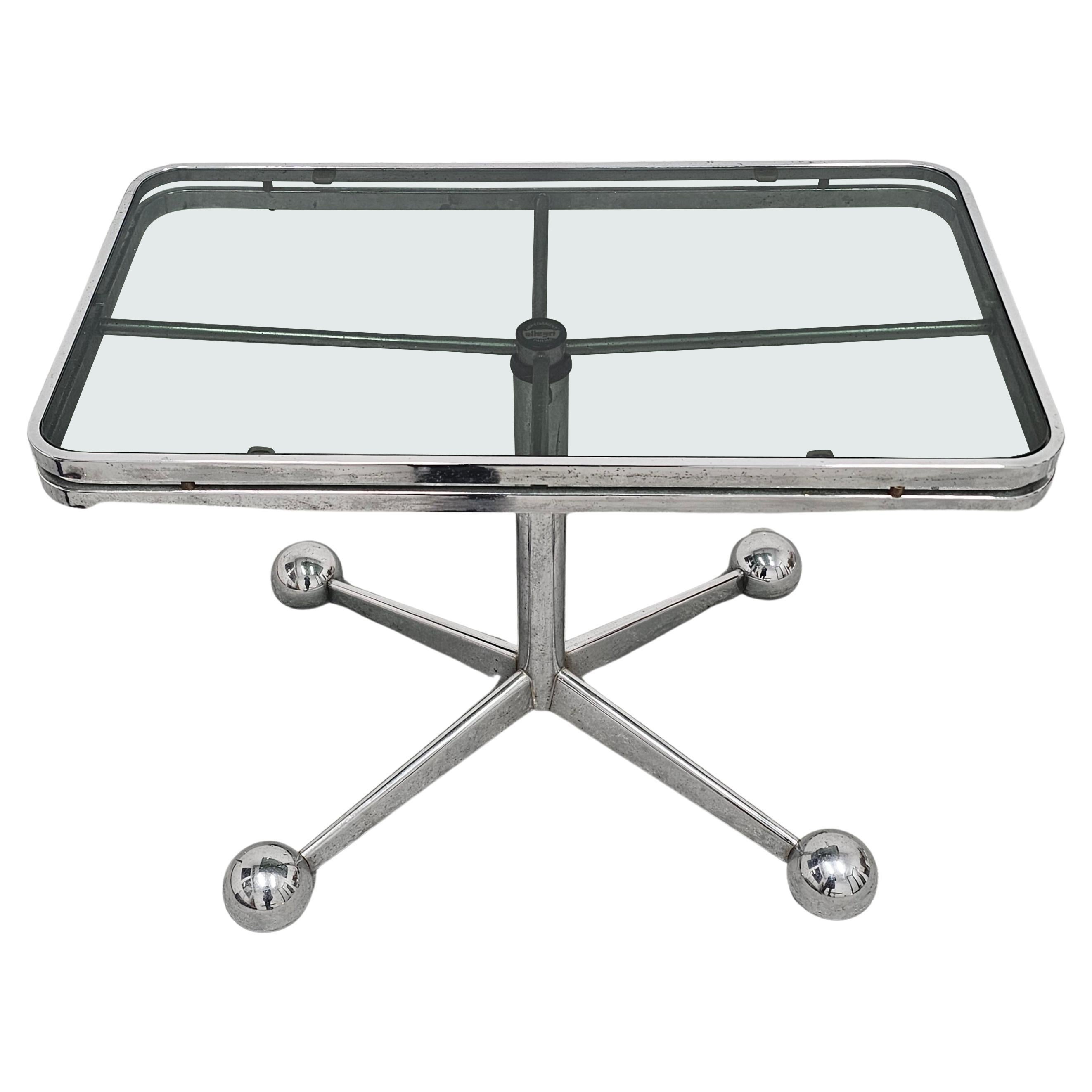 Tavolino Space AGE in cromo e vetro colorato di Allegri Parma