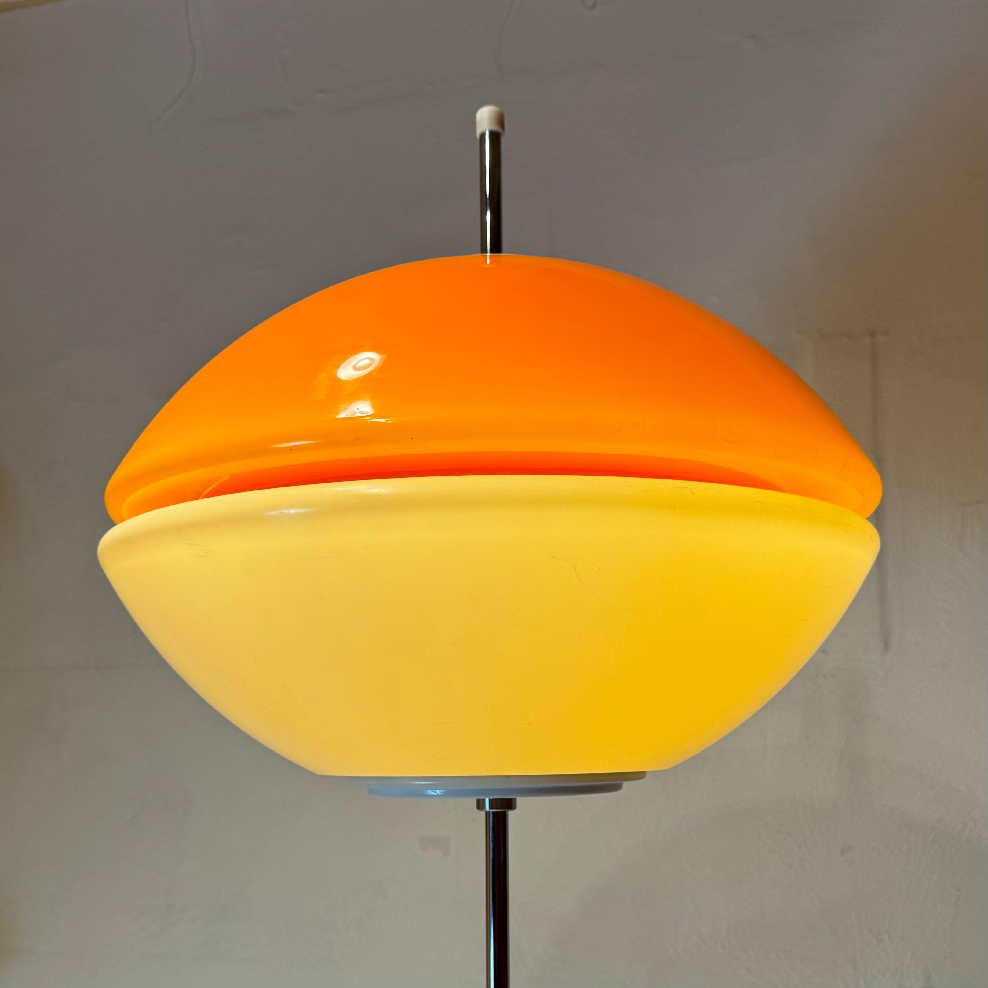 Slovenian Space age Sijaj Hrastnik floor lamp, Slovenia 1970s.