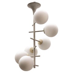 Ciondolo A Space AGE a sei globi opalini di Kaiser degli anni '70