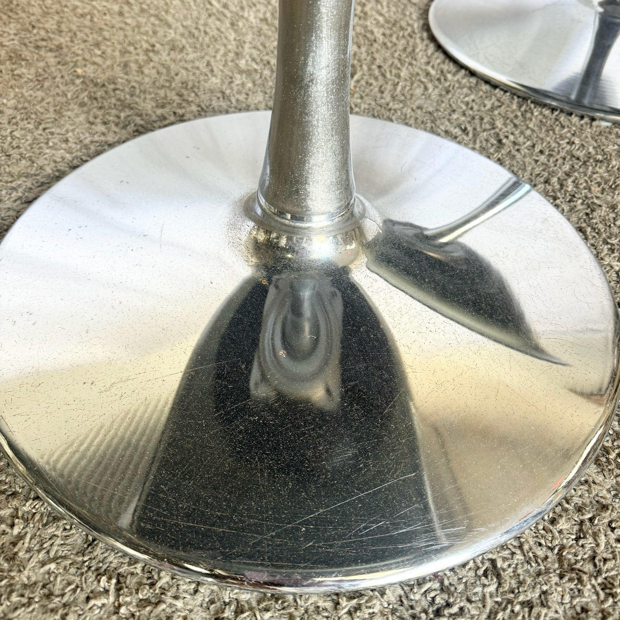 Space AGE Chaises de salle à manger Tulipe en Lucite fumé et Chrome - Lot de 4 en vente 2