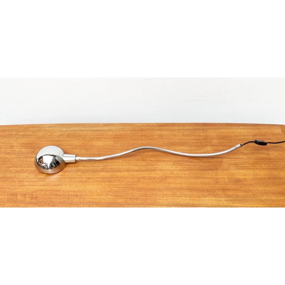 Metal Space Age Snake Cobra Table Lamp, 1970s For Sale