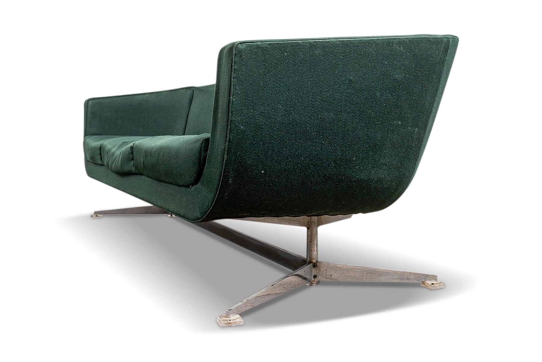20th Century Space Age Sofa in Green Wool