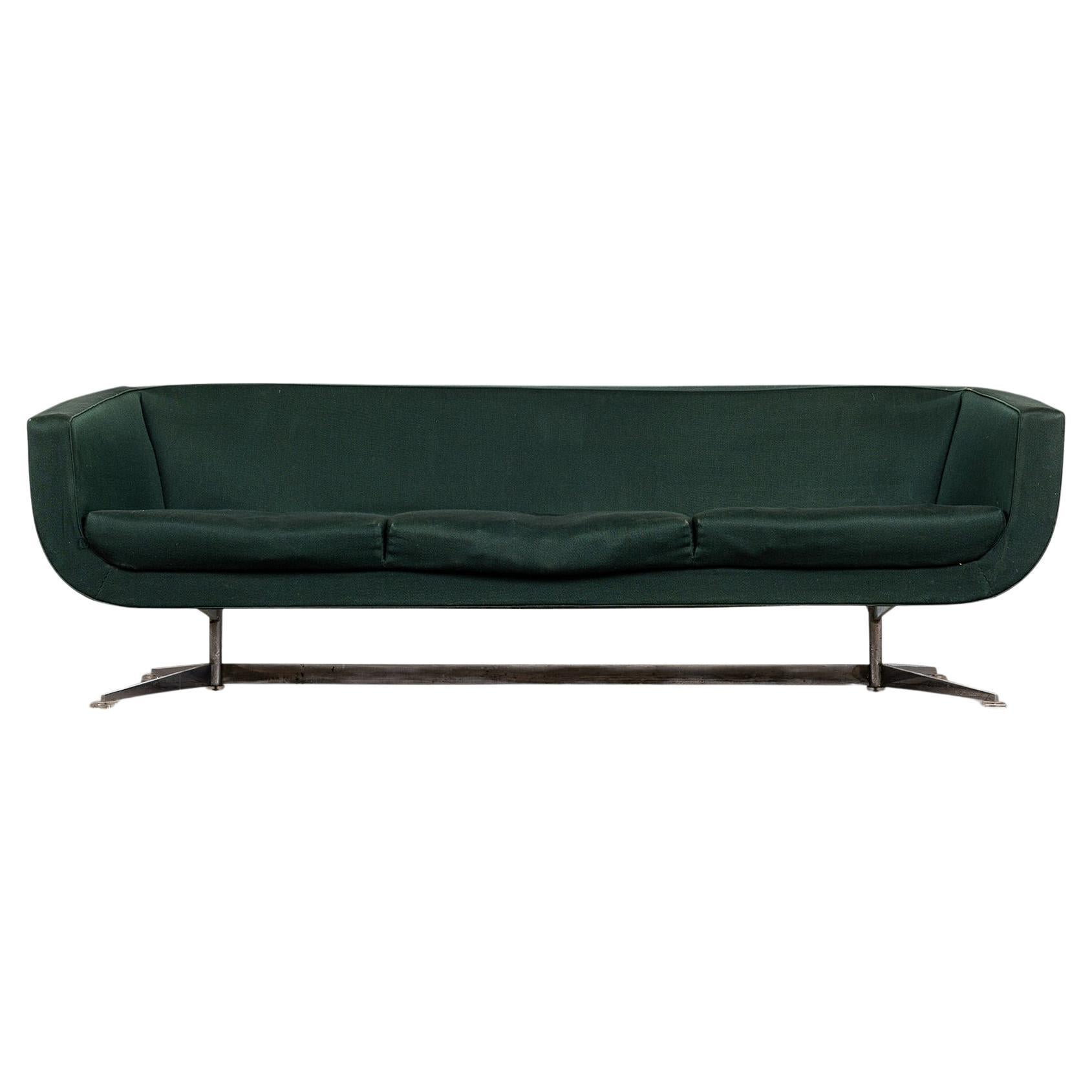 Space Age Sofa in Green Wool