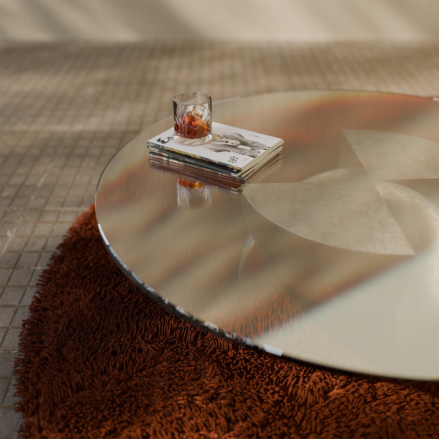 Aluminum Space-Age Solid Cast Aluminium ‘Axis’ Sculptural Coffee Table For Sale