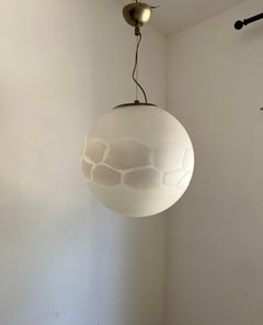 Space Age Sphere Chandelier ITSO Mazzega in Murano Glass, Italy, circa 1970s