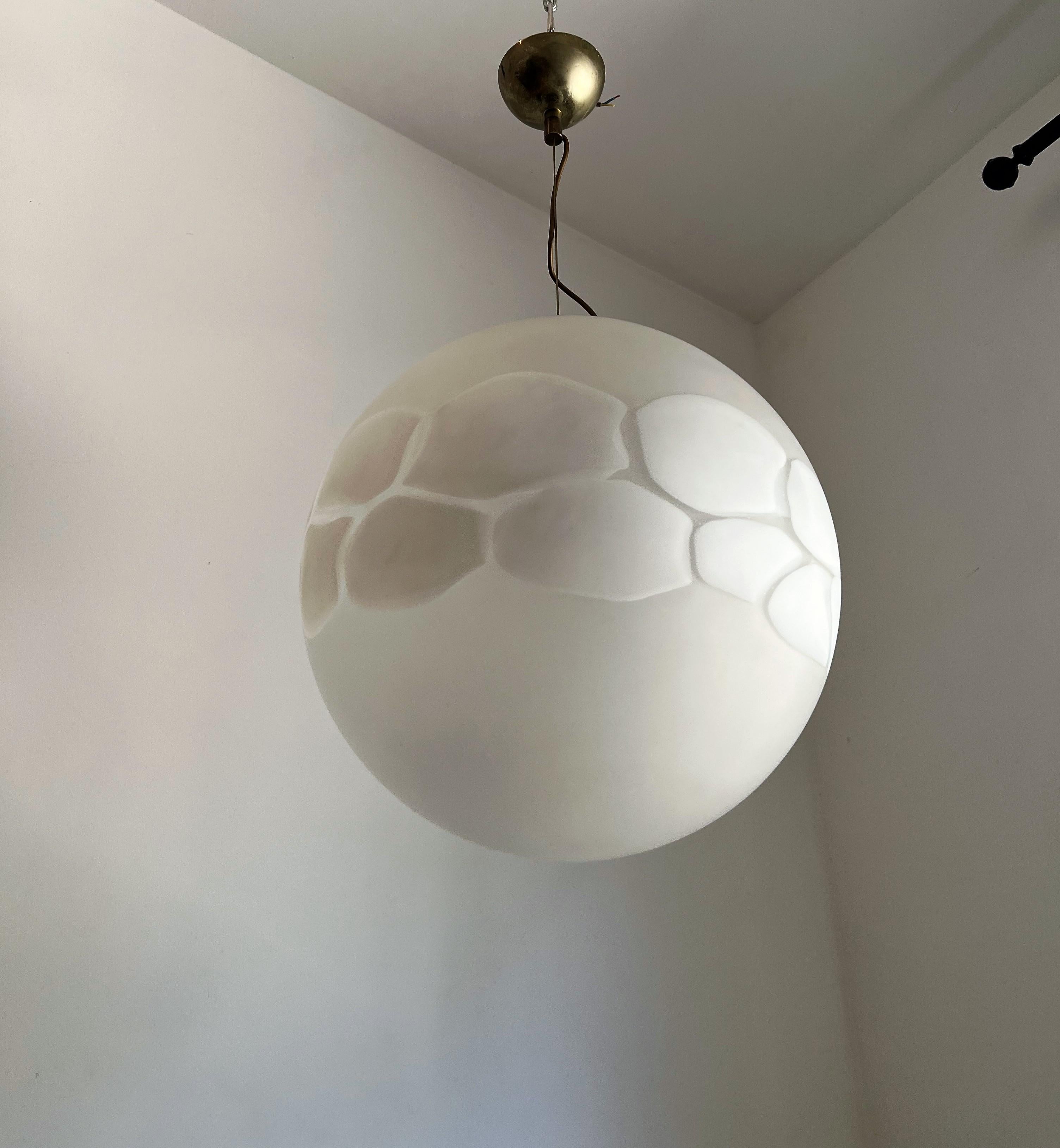 Space Age Sphere Chandelier ITSO Mazzega in Murano Glass, Italy, circa 1970s For Sale 2