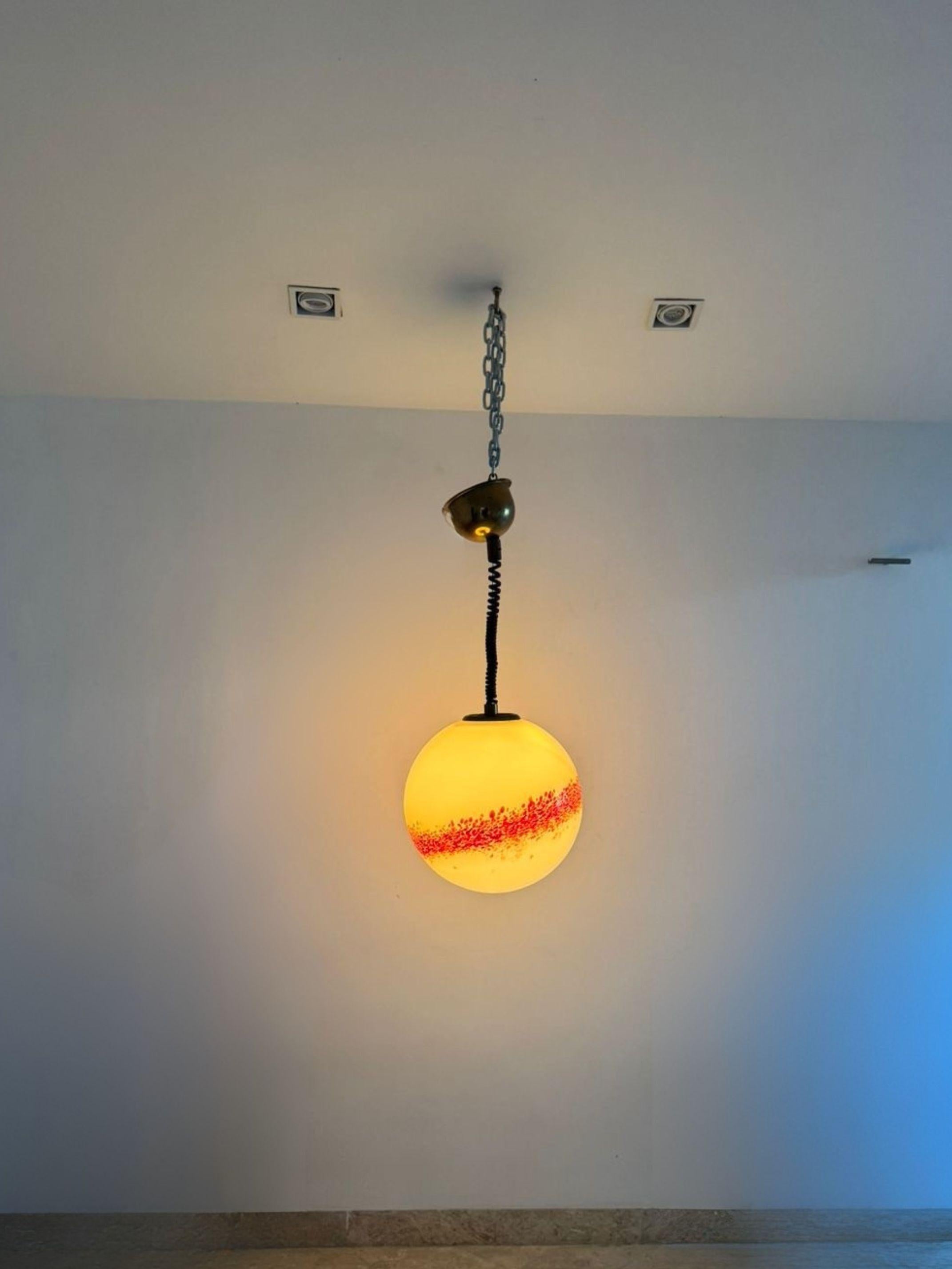 Space Age Sphere-Kronleuchter ITSO Mazzega aus Muranoglas, Italien, ca. 1970er Jahre im Angebot 3