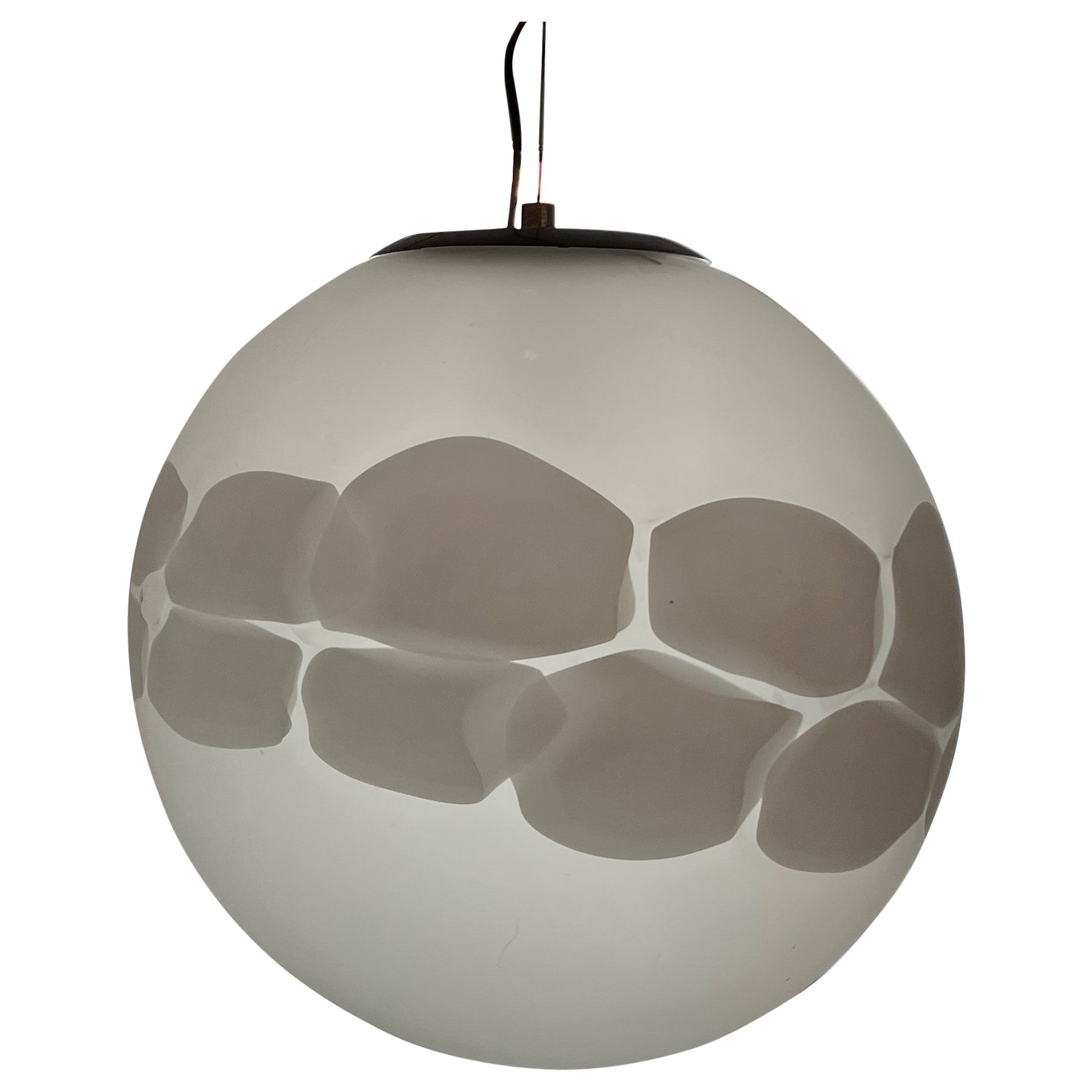 Lampadario a sfera A Space ITSO Mazzega in vetro di Murano, Italia circa anni '70