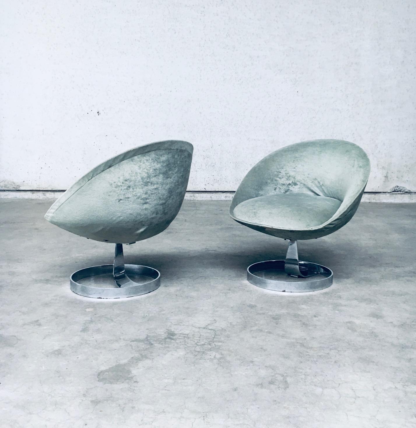 Steel Space Age SPHERE POD Lounge Chair set, France 1960's For Sale