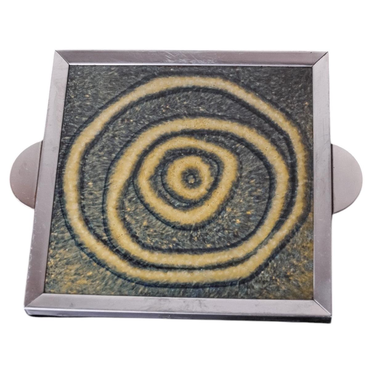 Space age spiral ceramic trivet, spain, 1970's For Sale