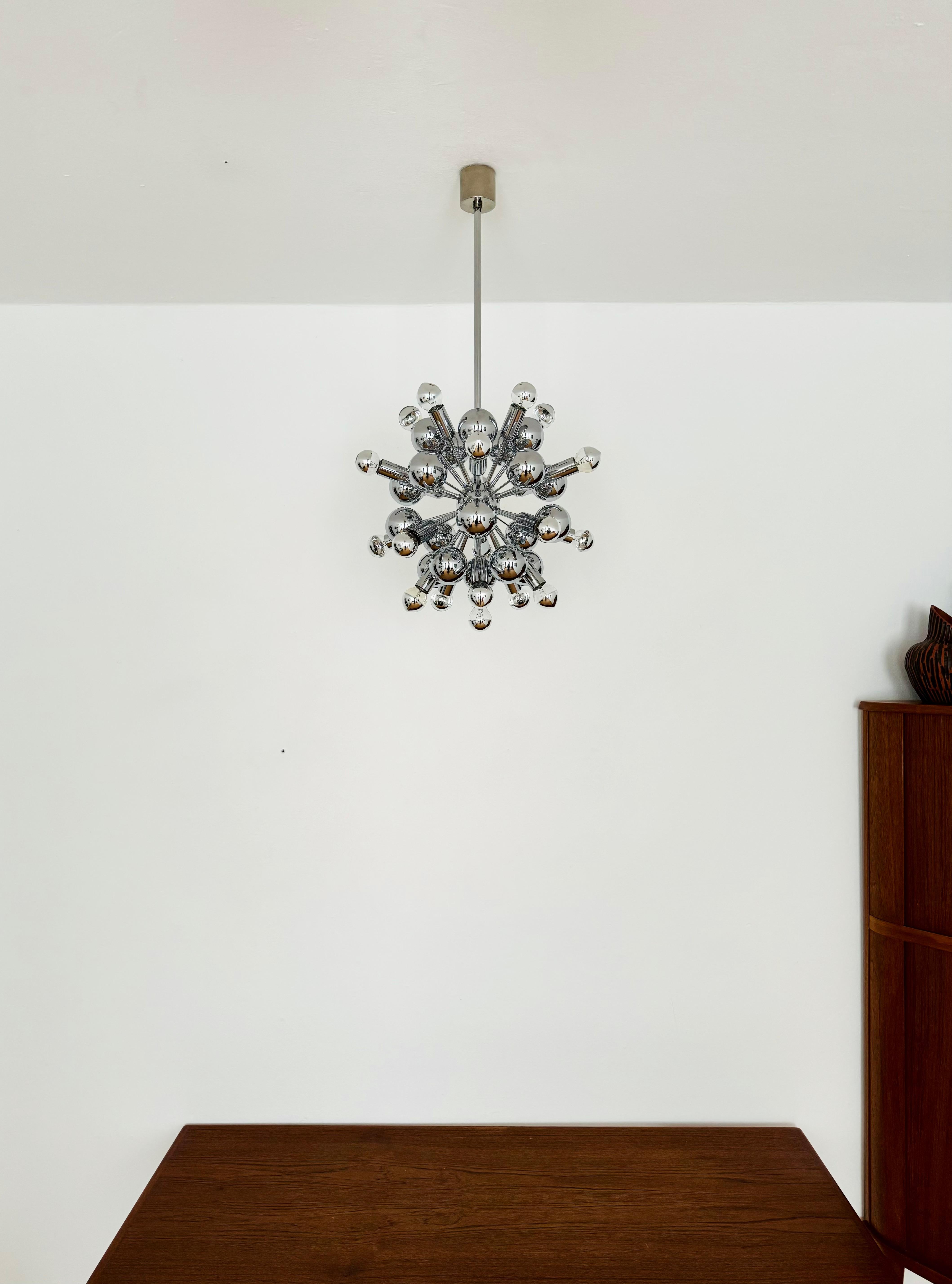 Métal Lustre Spoutnik de l'ère spatiale par Cosack en vente