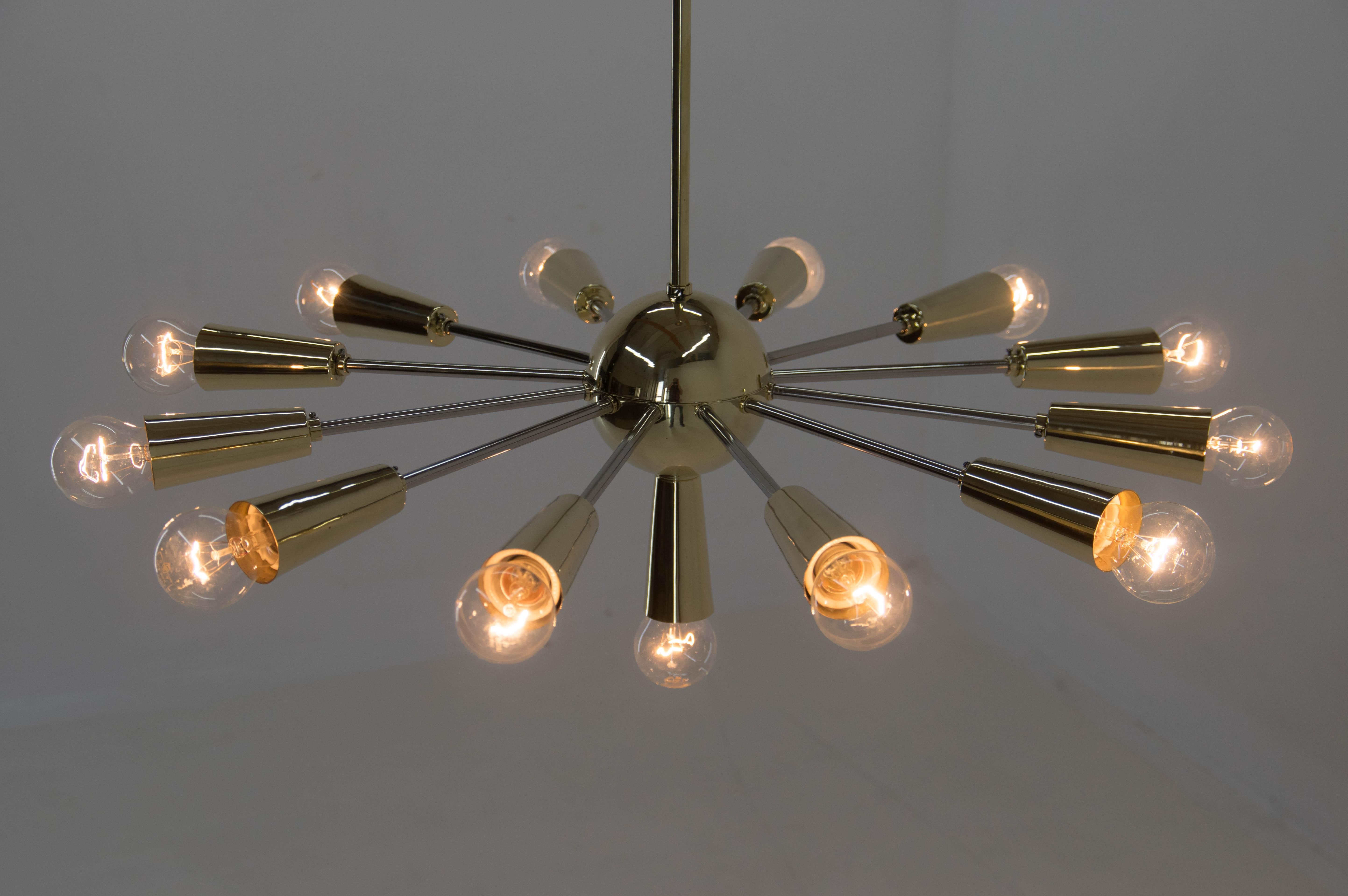 Space Age Sputnik Chandelier in Perfect Condition, Czechoslovakia, 1960s For Sale 8