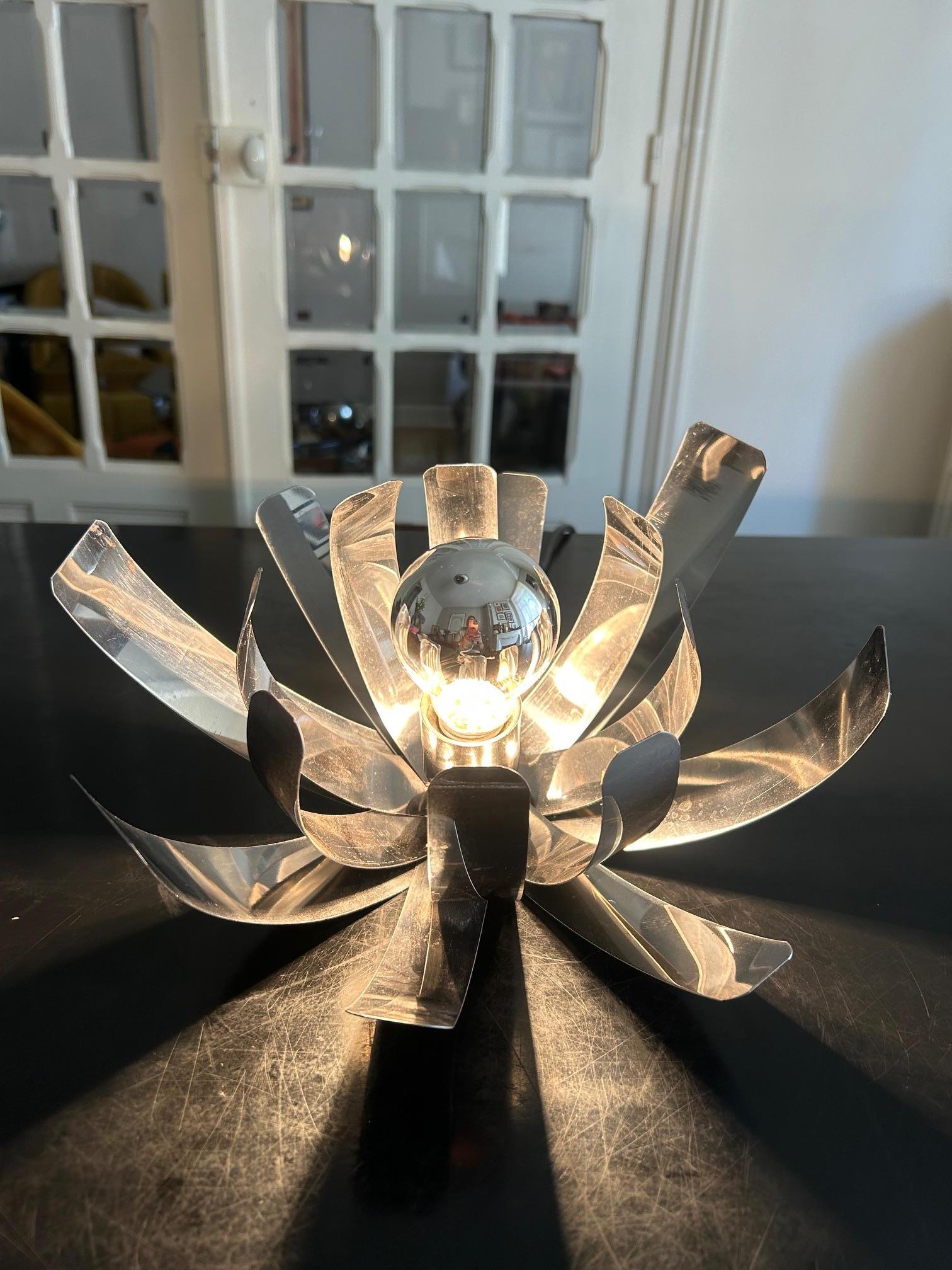 space age sputnik tischlampe (Chrom) im Angebot
