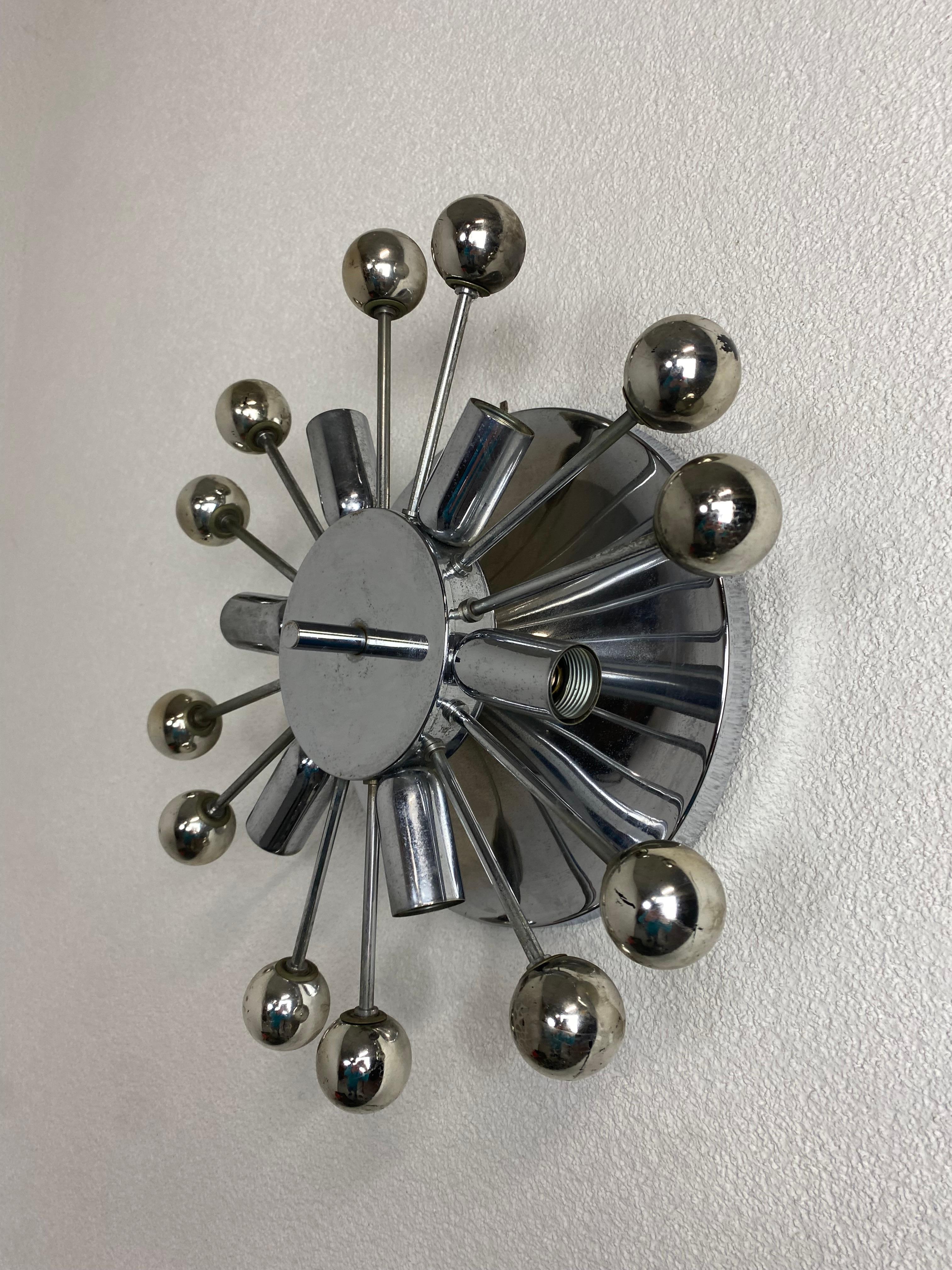 Mid-Century Modern Space Age Sputnik Wall Lamp For Sale