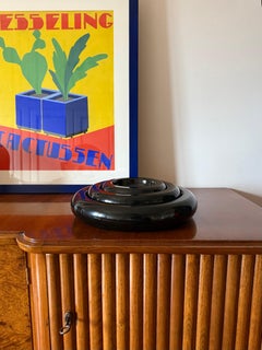 Space age stacked ceramic ashtrays / vide poche / centerpiece, Italy 1970s
