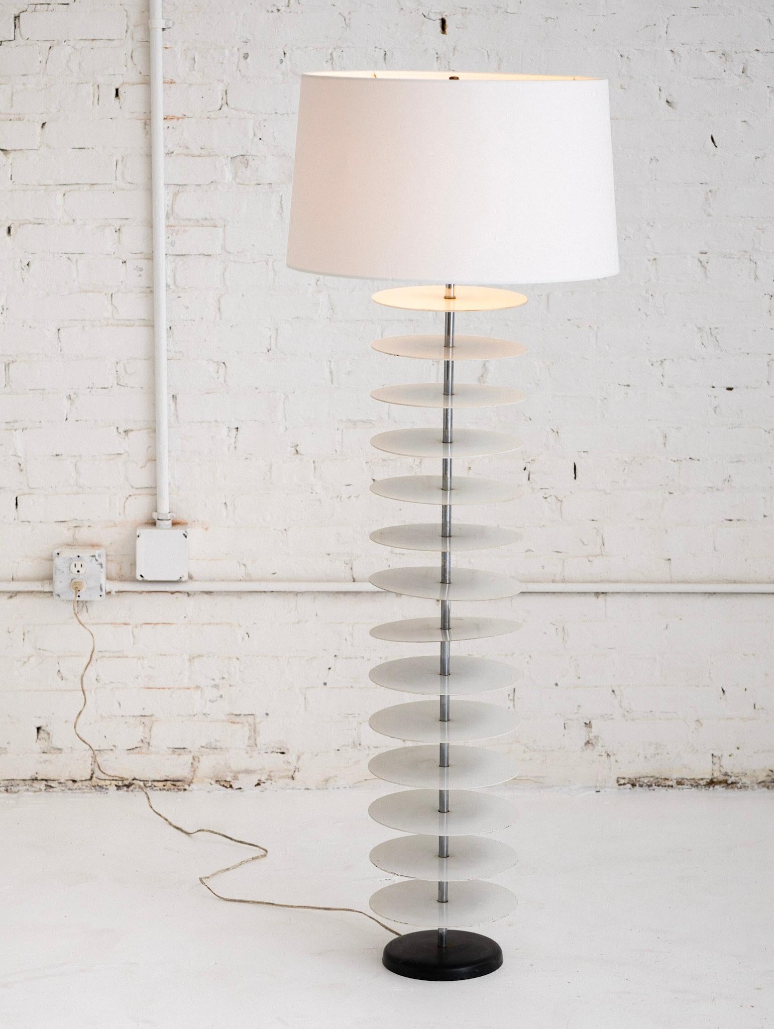 Space Age Stacked Disc Floorlamp In Good Condition In Brooklyn, NY