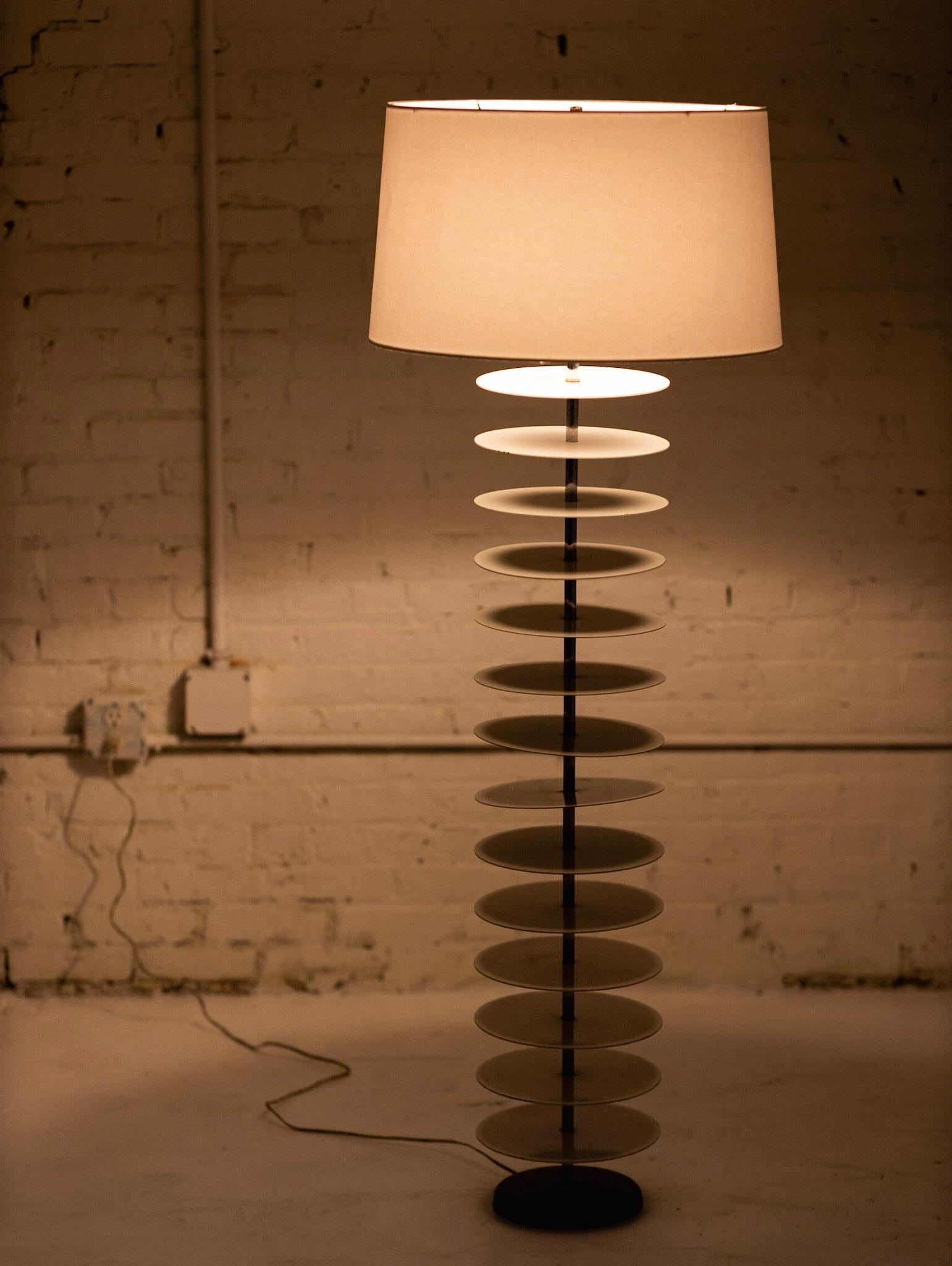 20th Century Space Age Stacked Disc Floorlamp