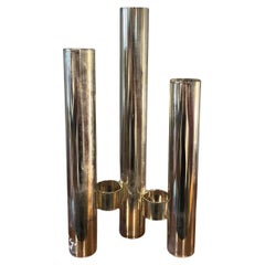 Space Age stainless steel vase, Italy, 1970s