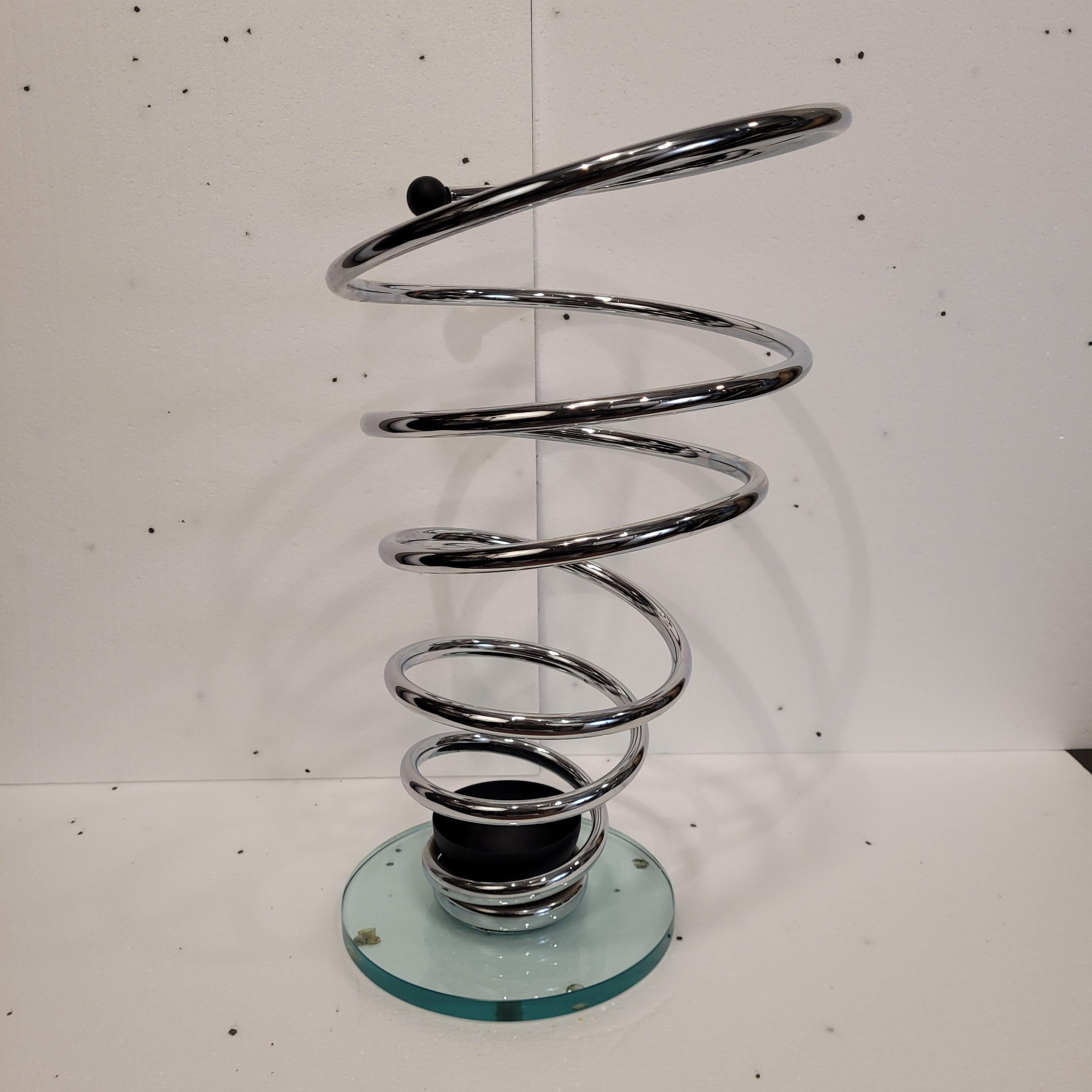 Space Age Steel Spiral Umbrella Stand, Mid-Century Italy For Sale 7