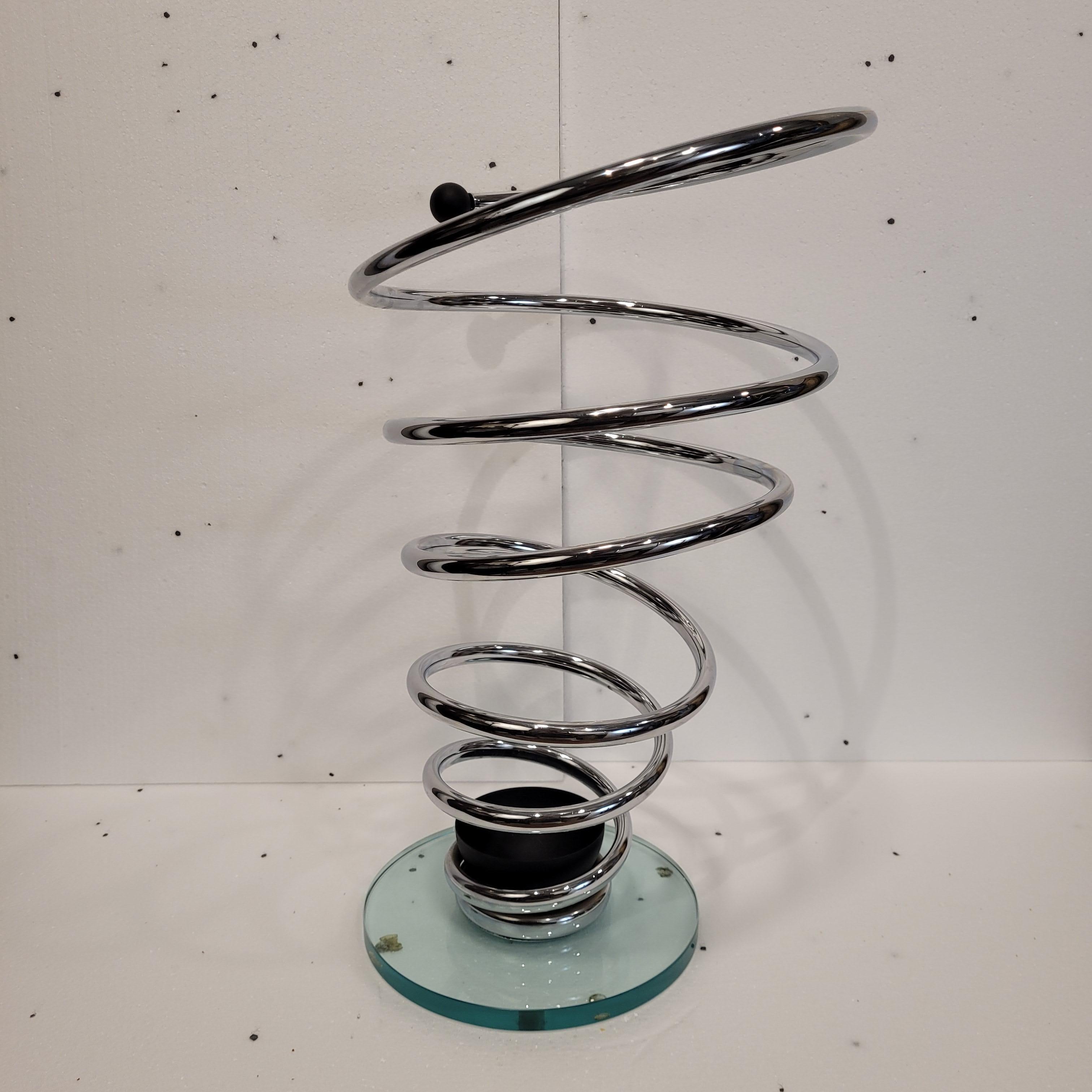 Space Age Steel Spiral Umbrella Stand, Mid-Century Italy For Sale 8