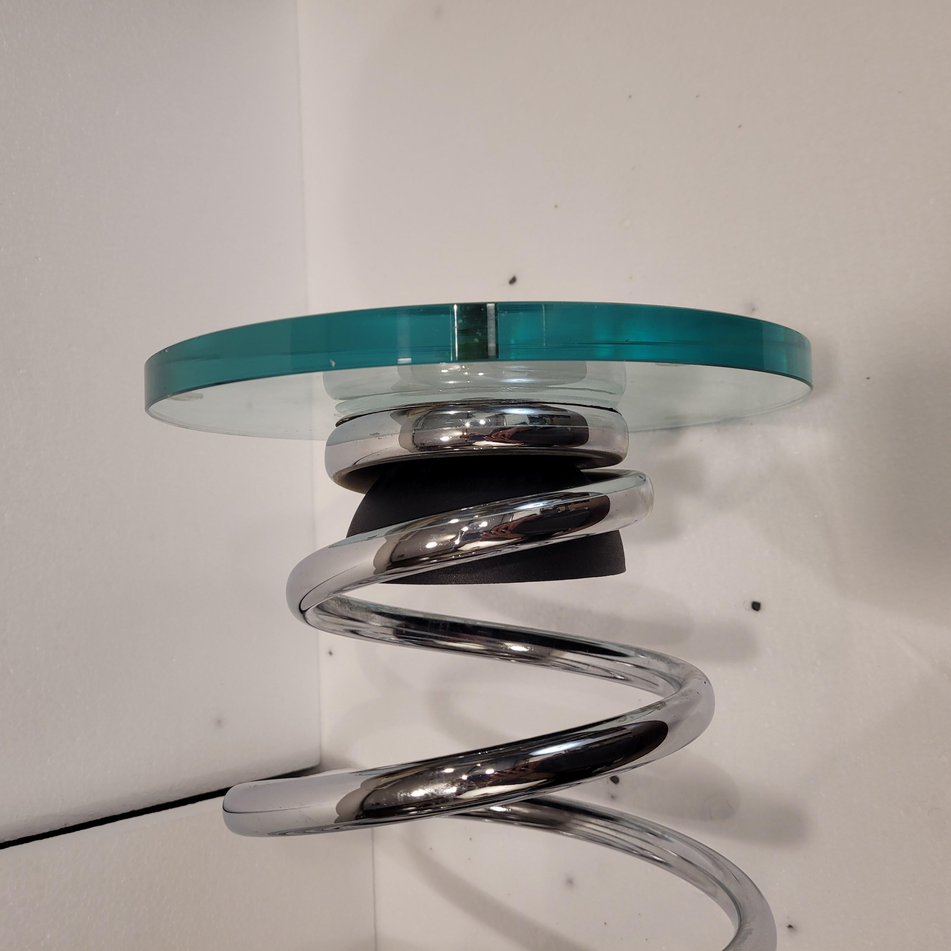 Space Age Steel Spiral Umbrella Stand, Mid-Century Italy For Sale 9