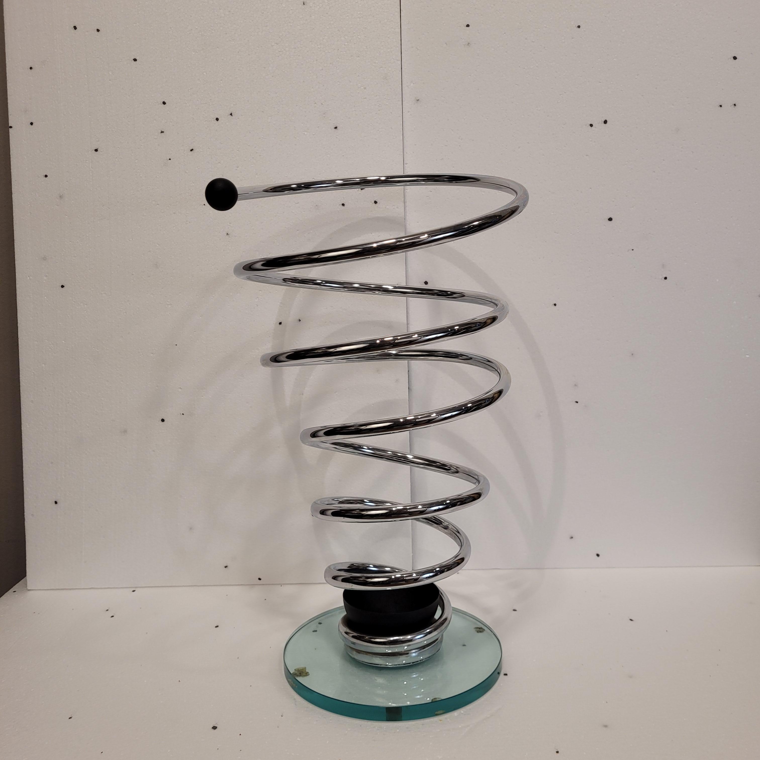 Women's or Men's Space Age Steel Spiral Umbrella Stand, Mid-Century Italy For Sale
