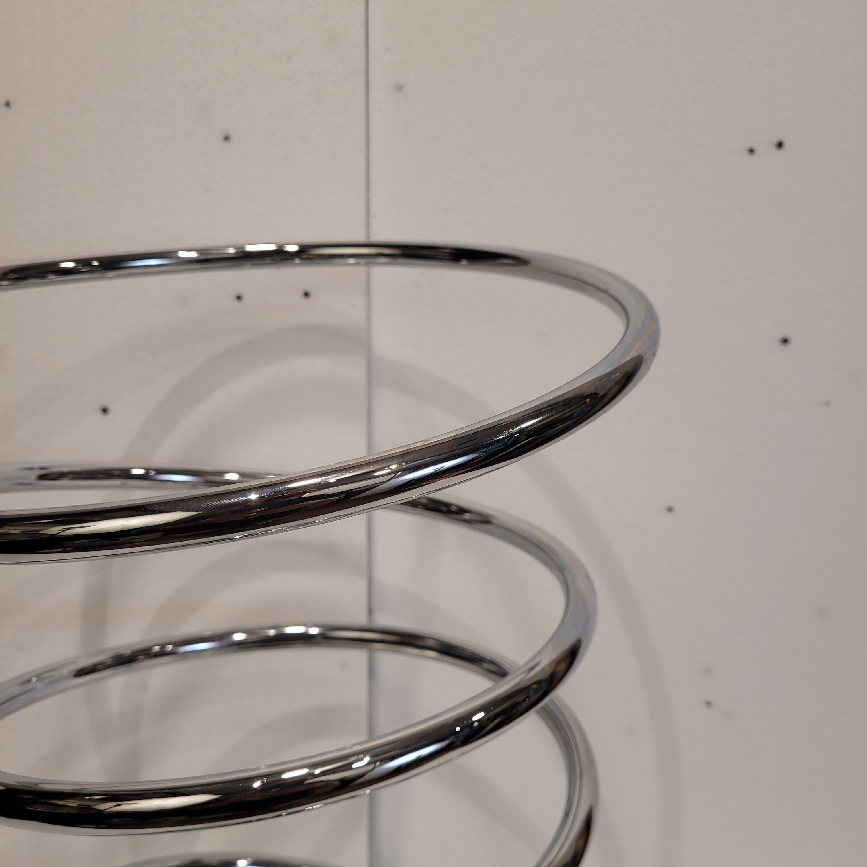 Space Age Steel Spiral Umbrella Stand, Mid-Century Italy For Sale 2