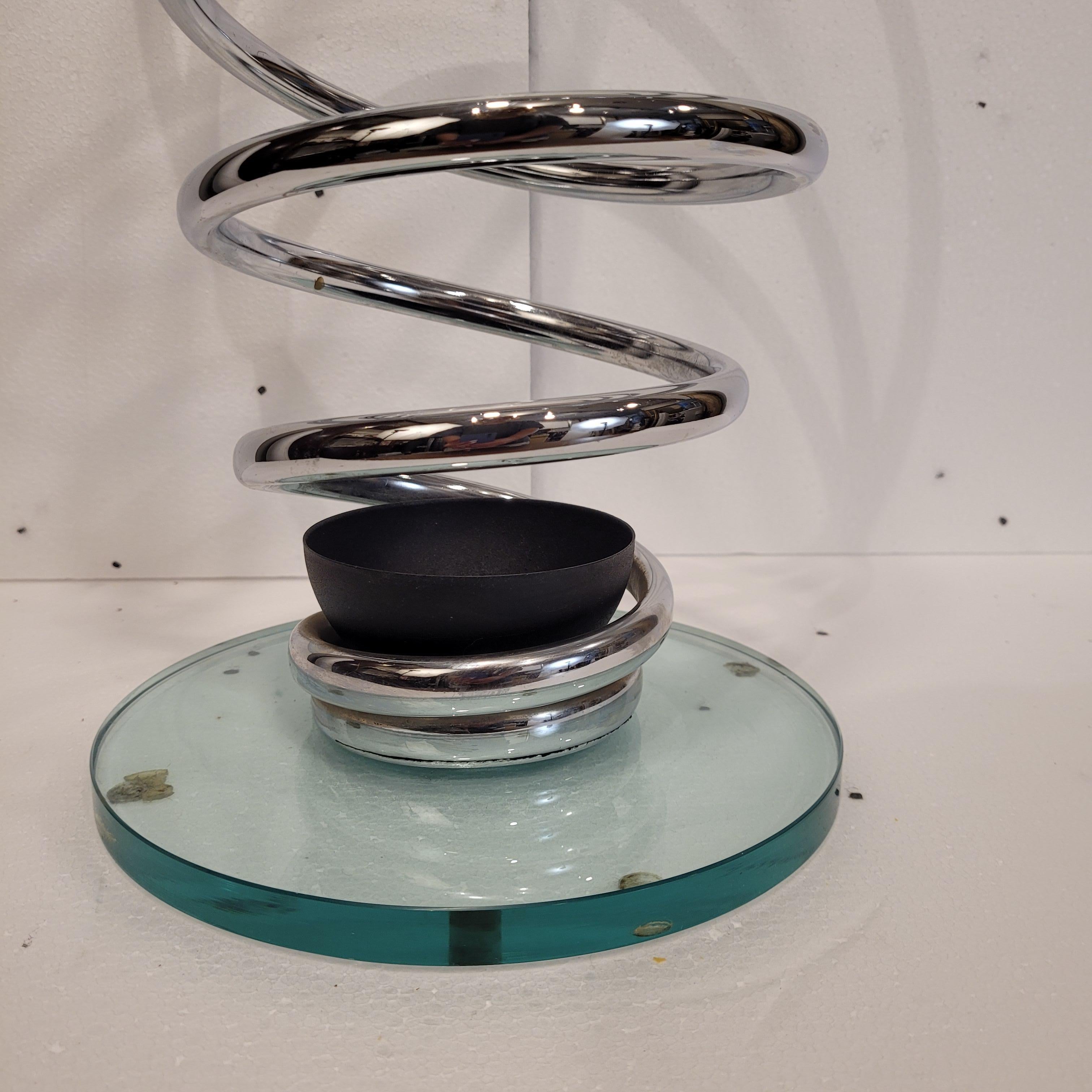 Space Age Steel Spiral Umbrella Stand, Mid-Century Italy For Sale 4