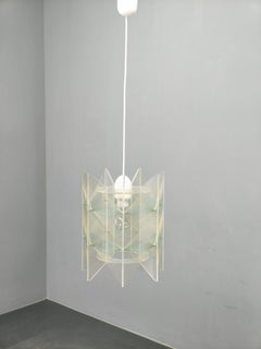 Space Age String Pendant Lamp, Plastic, Czechoslovakia, 1970s