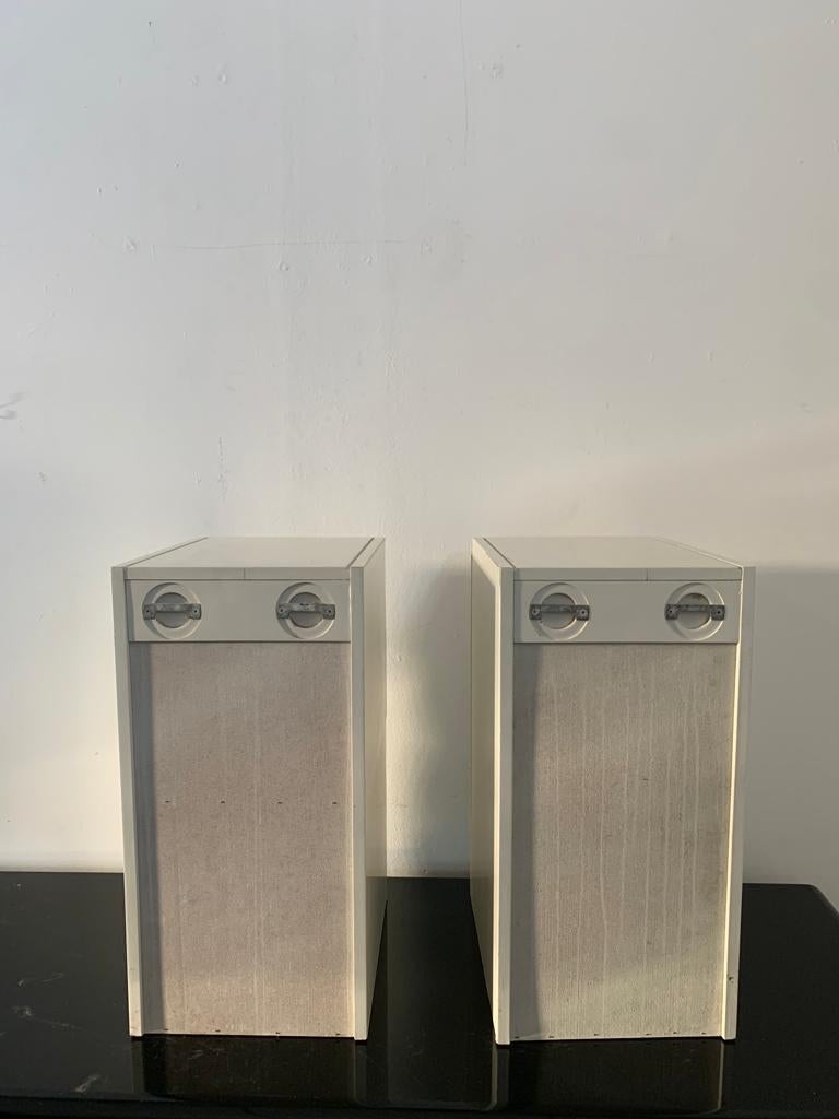 Armarios de madera lacada estilo Space Age, años 70, set de 2 en venta 7