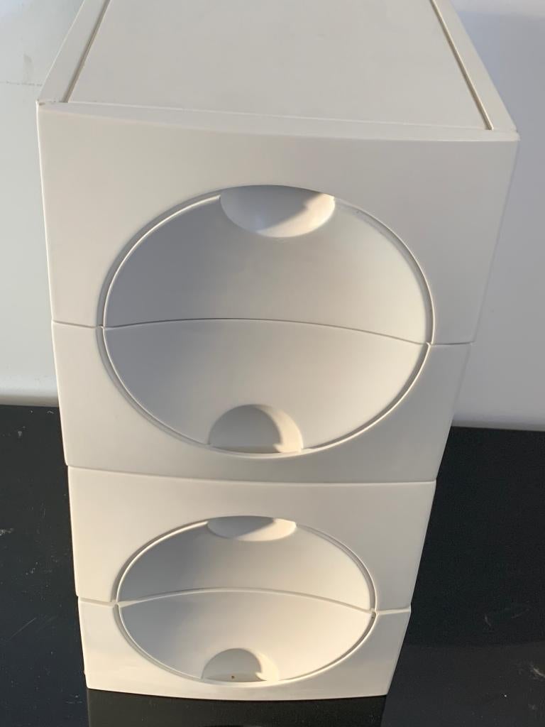 Armarios de madera lacada estilo Space Age, años 70, set de 2 en Bueno estado para la venta en Montelabbate, PU