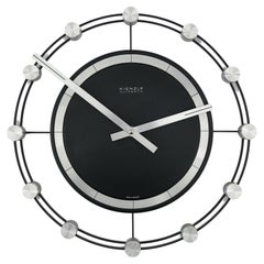 Space Age Sunburst Wall Clock by Kienzle Automatic in Aluminium, 1960s Germany