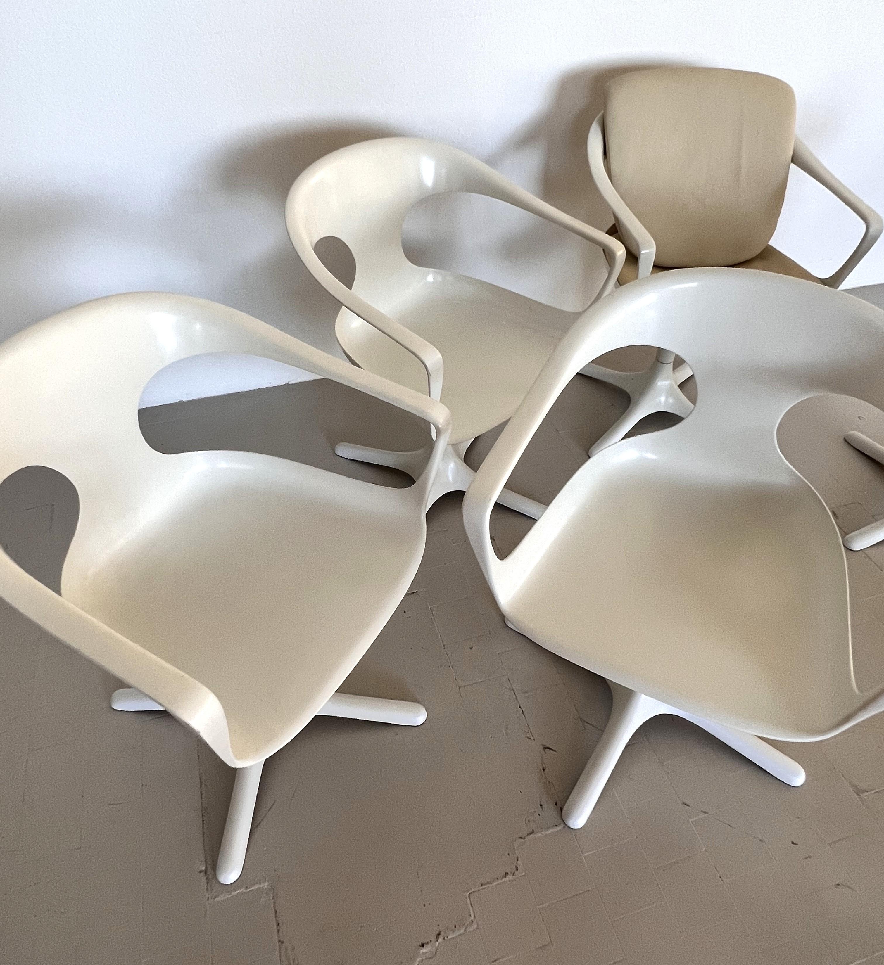 Space Age Swivel Dining Room Chairs by Konrad Schäfer, Set of 6, 1960s For Sale 6
