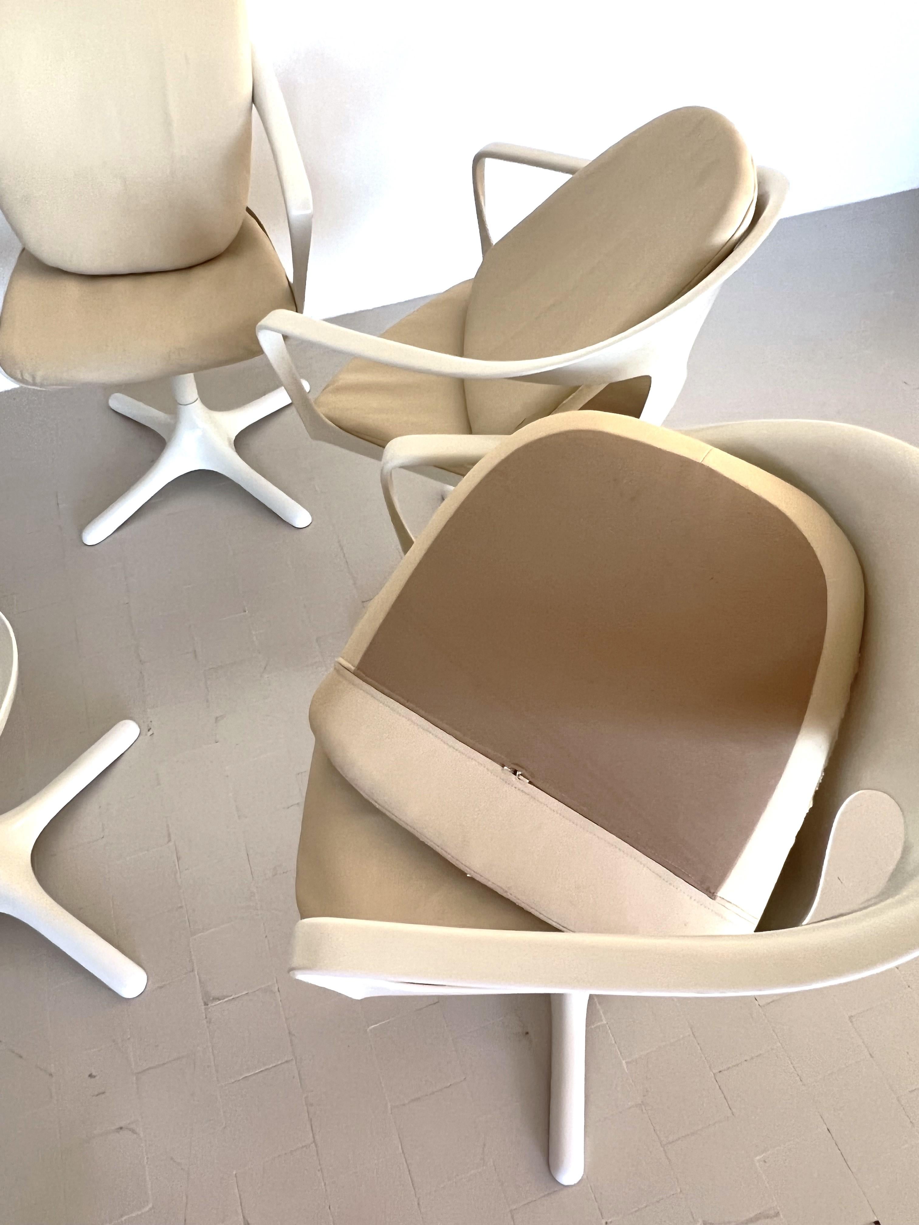 Swivel Dining Room Chairs by Konrad Schäfer, Set of 6, 1960s Space Age 8