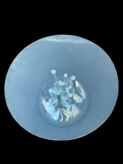 Space Age Coffee Table, Cast Aluminum Base with Glass Top, Circa 1970