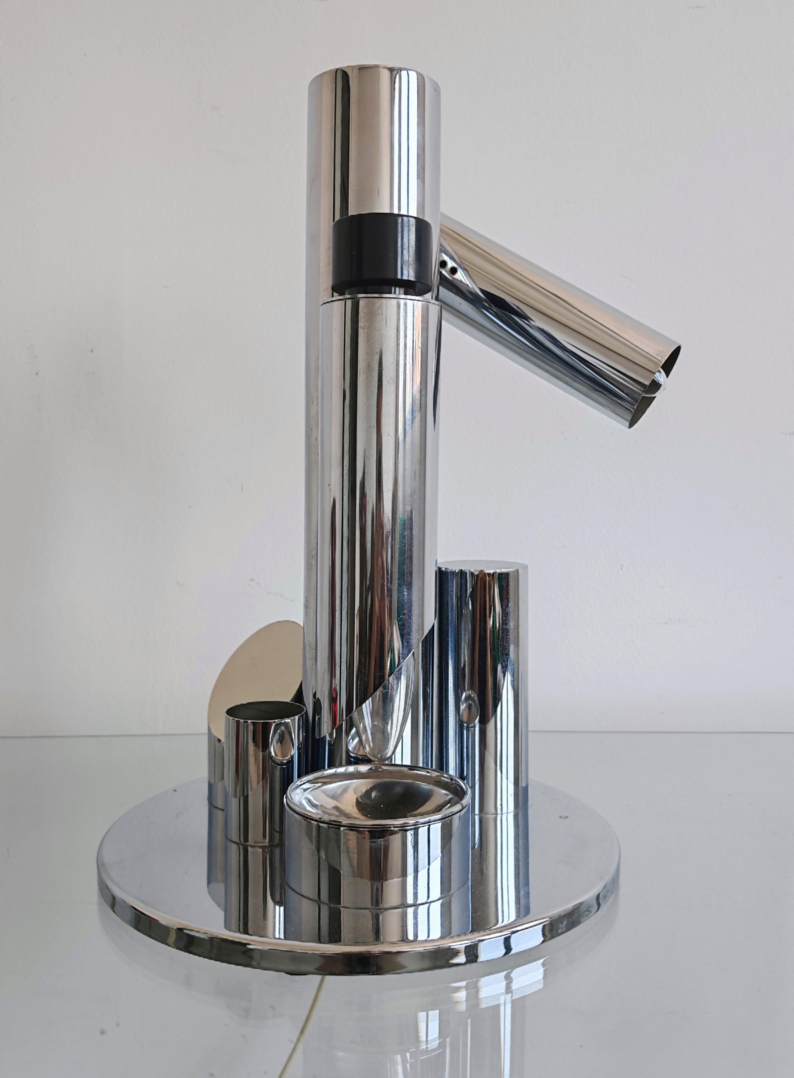 Chrome Space Age Table Lamp 