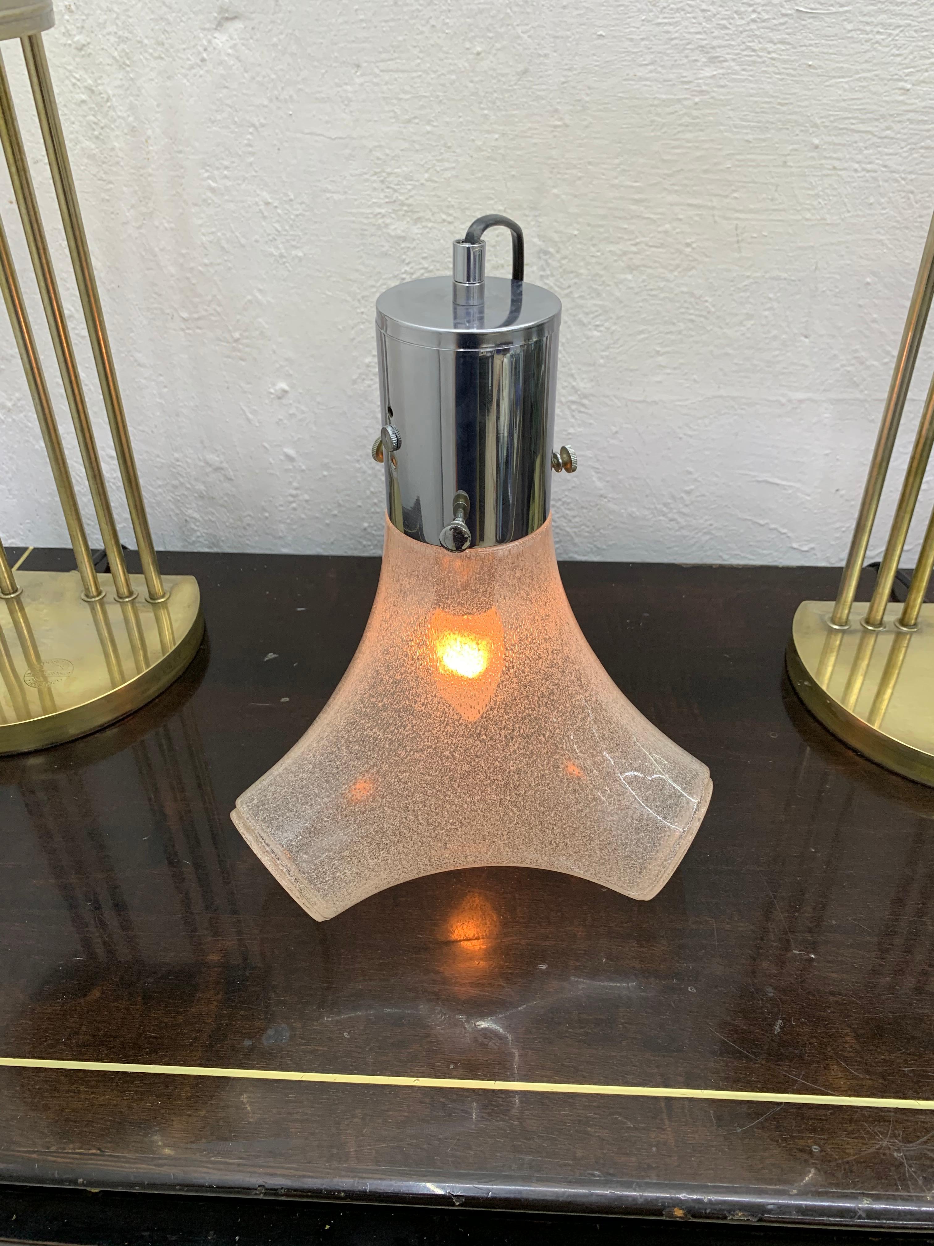 Space Age Table Lamp by Aldo Nason for Mazzega in Murano Glass Italy, circa 1970 For Sale 5