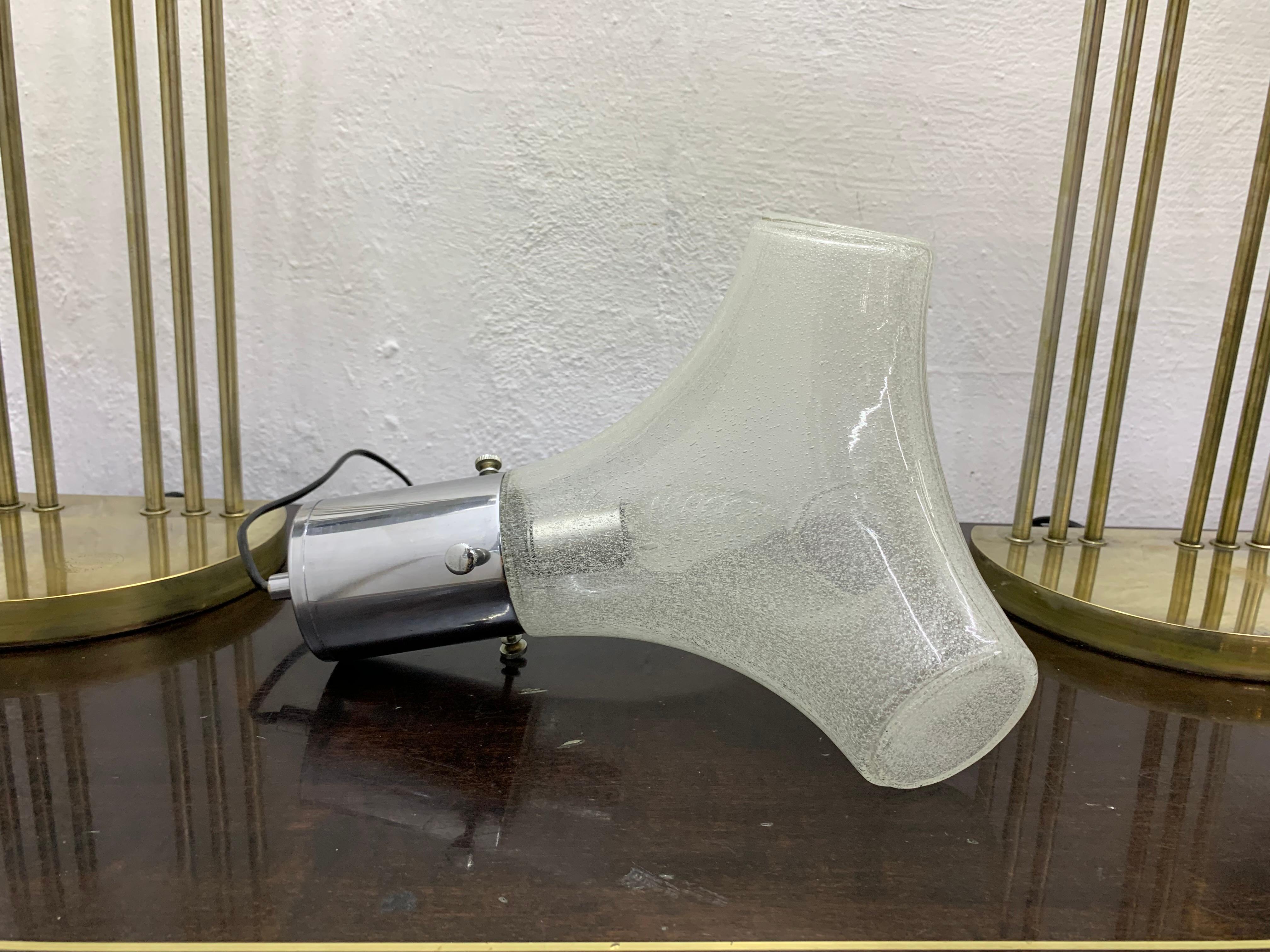 Lampe de table Space Age d'Aldo Nason pour Mazzega en verre de Murano Italie:: vers 1970 en vente 1