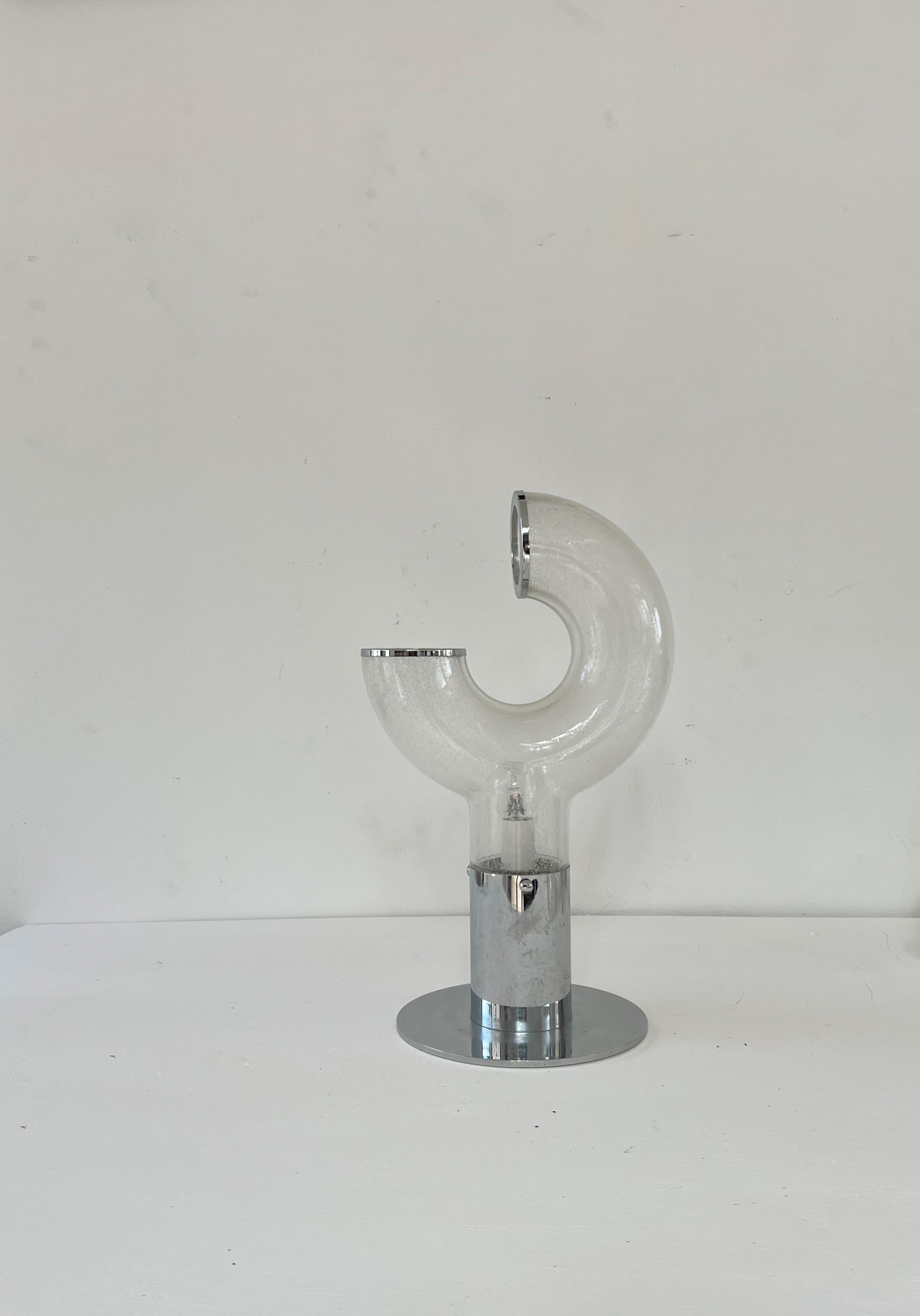 Space Age Table Lamp by Aldo Nason for Mazzega in Murano Glass Italy, circa 1970 In Good Condition For Sale In Merida, Yucatan