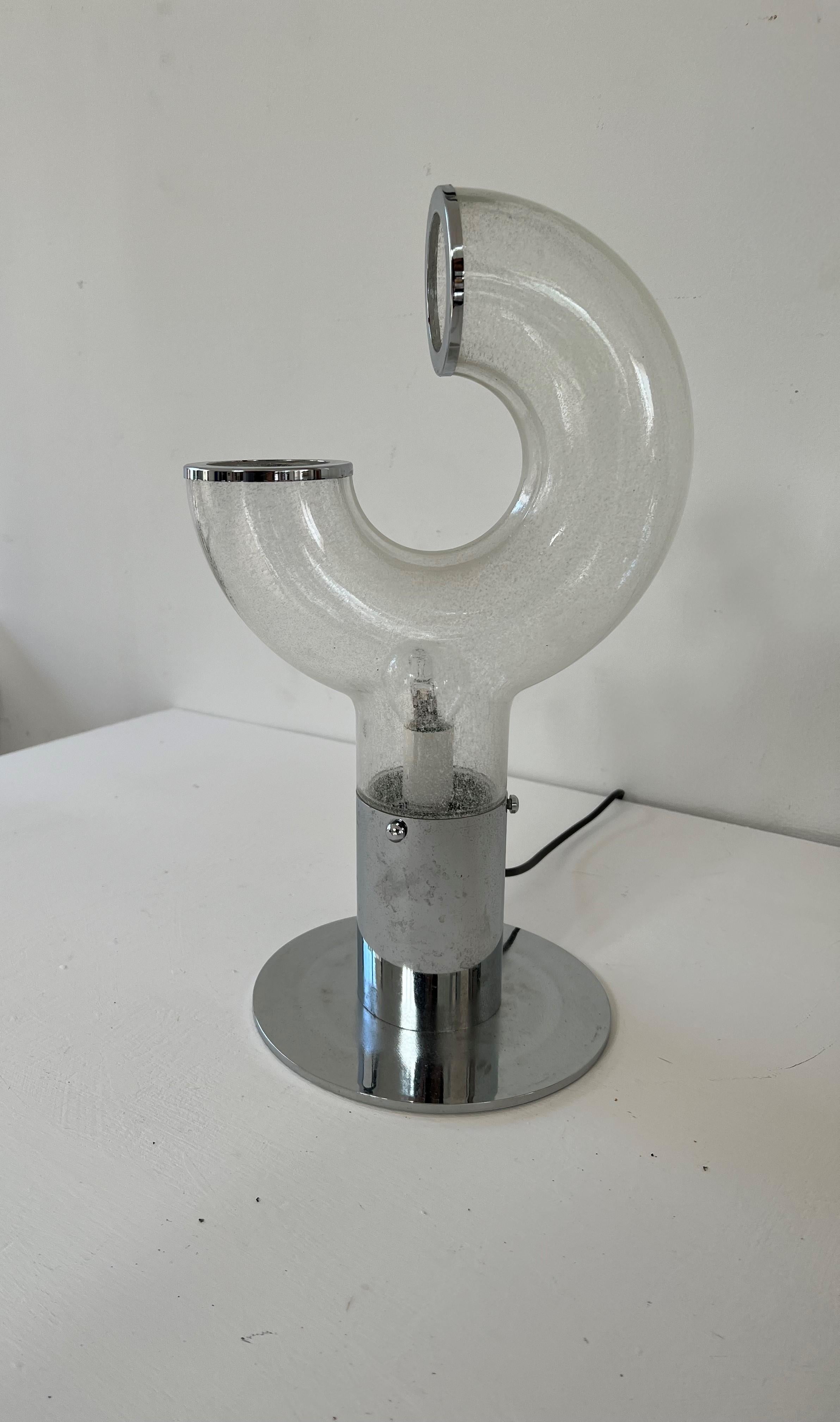 Space Age Table Lamp by Aldo Nason for Mazzega in Murano Glass Italy, circa 1970 For Sale 2
