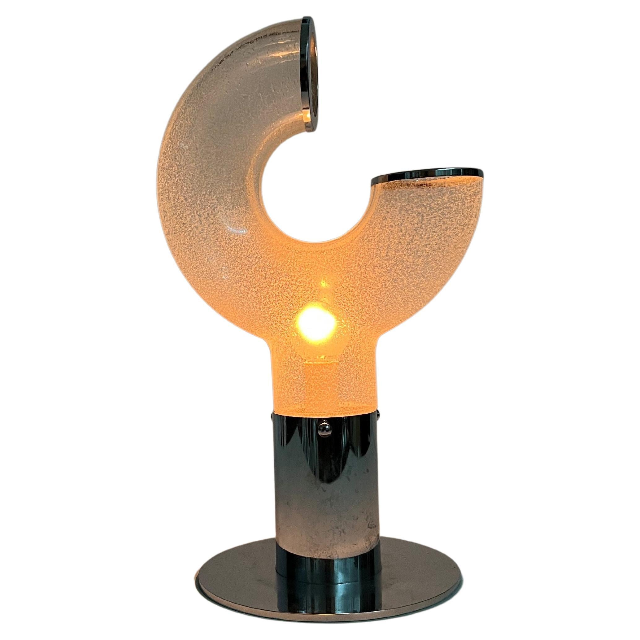 Space Age Table Lamp by Aldo Nason for Mazzega in Murano Glass Italy, circa 1970 For Sale