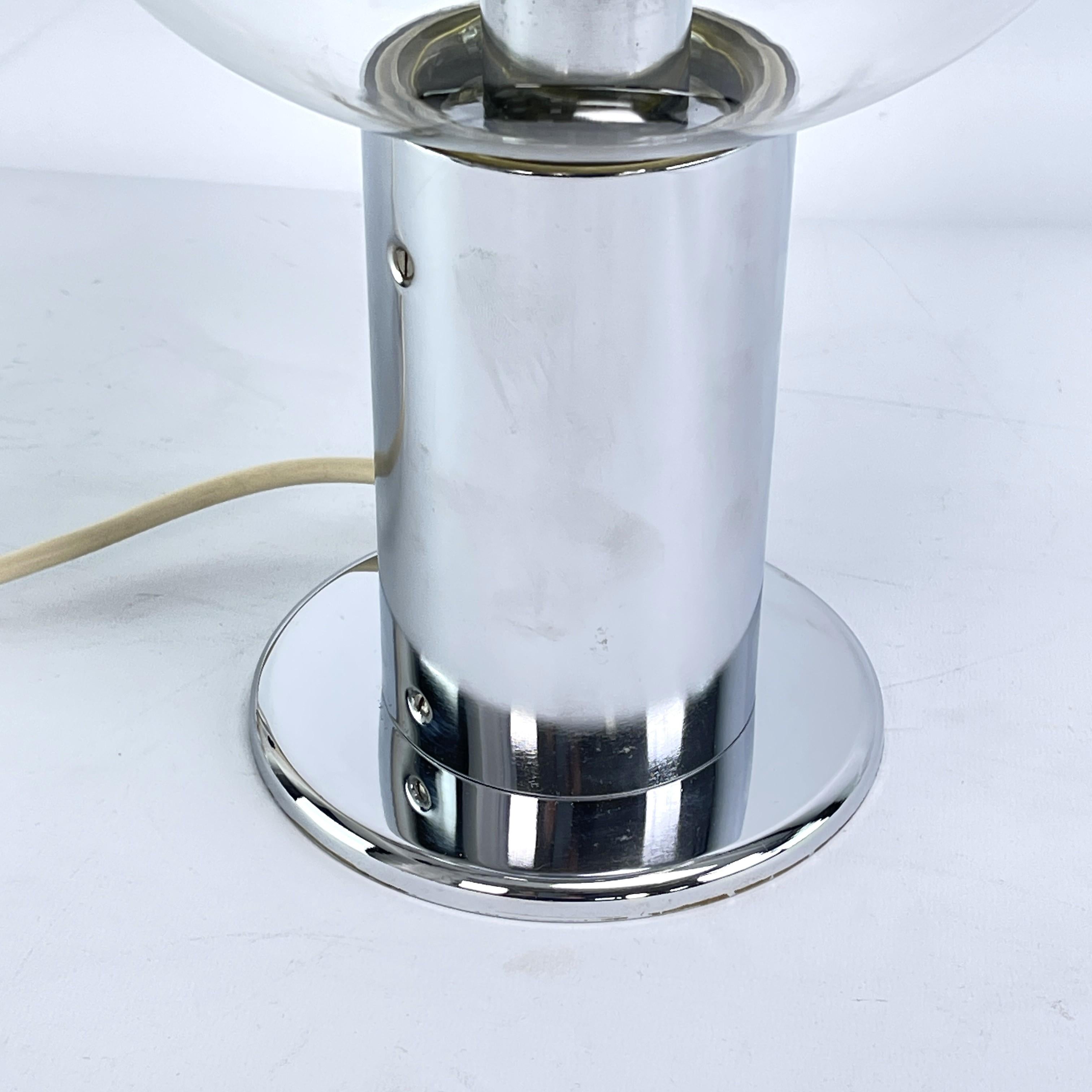 Glass Space Age table lamp by Motoko Ishii for Staff Leuchten, Germany, 1970s For Sale