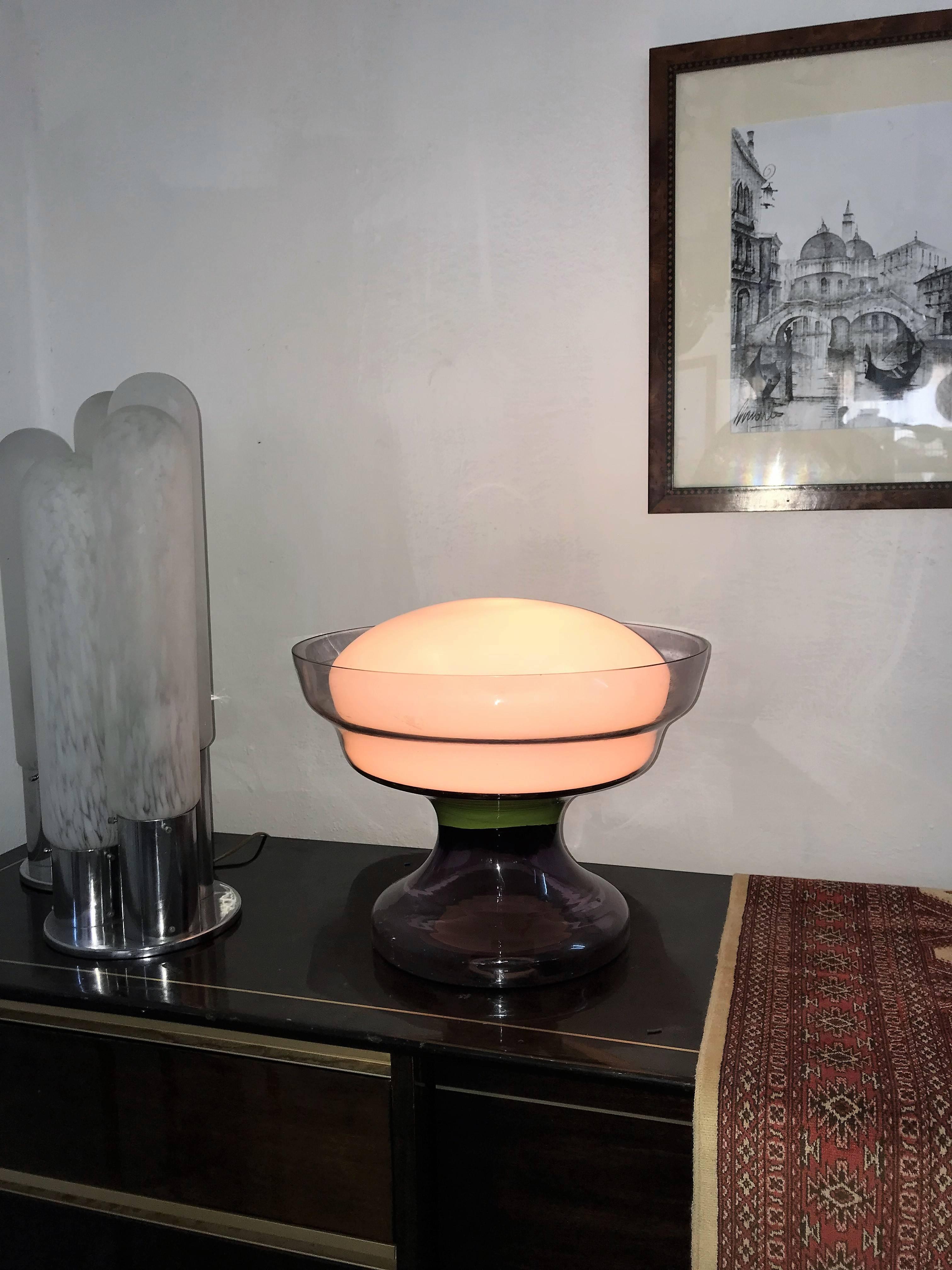 20th Century Space Age Table Lamp by Toni Zuccheri for Venini, circa 1960 in Murano Glass For Sale