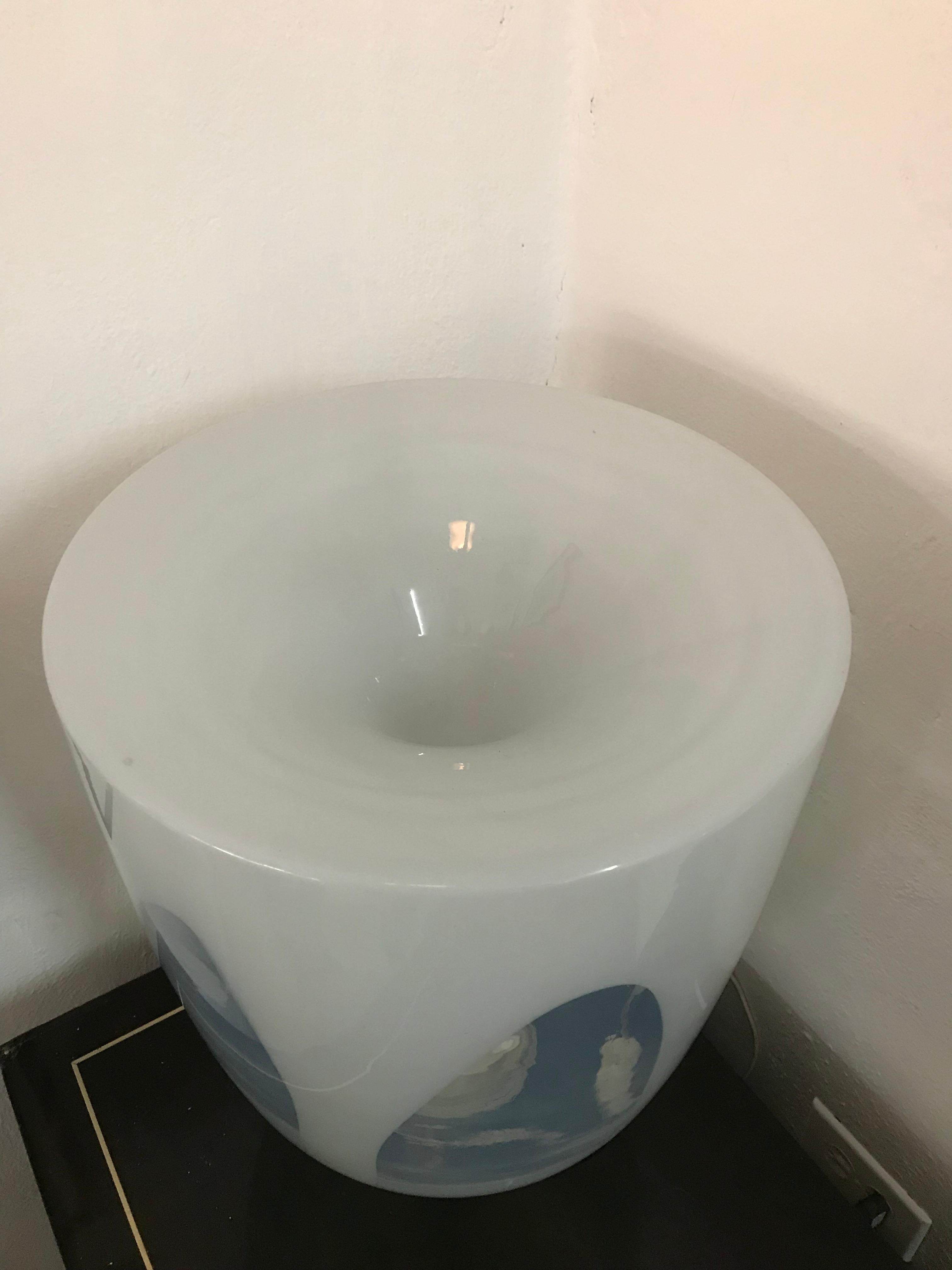 Italian Space Age Table Lamp by Toni Zuccheri for Venini in Murano Glass For Sale